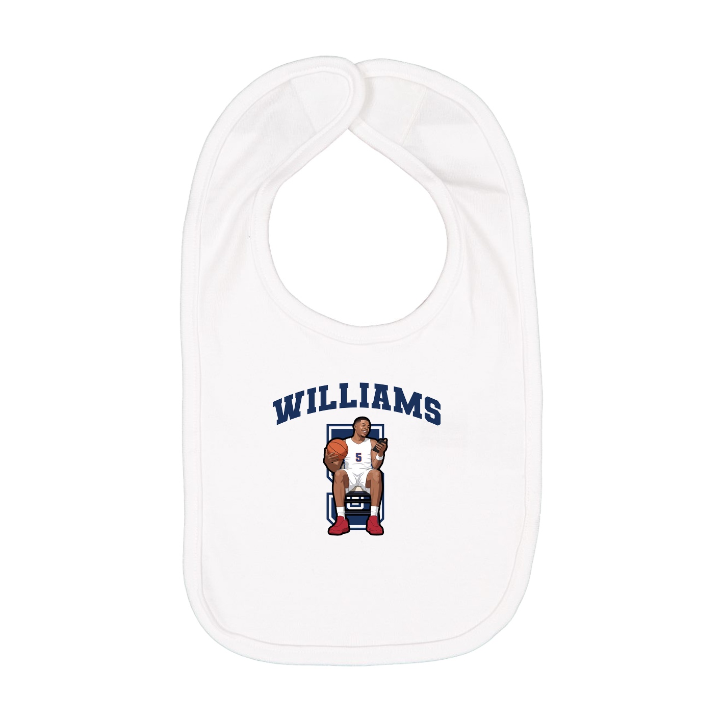Infant Bib — Number in White