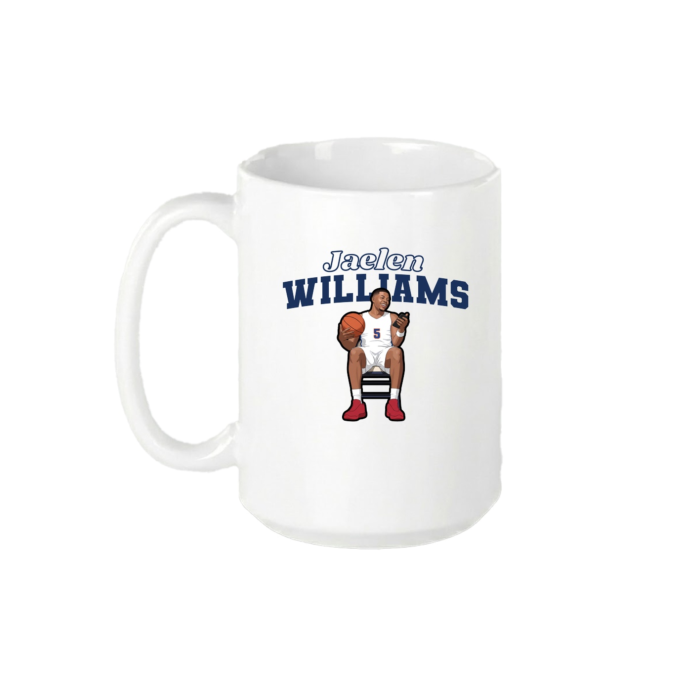 15oz Coffee Mug — Name Arch in White