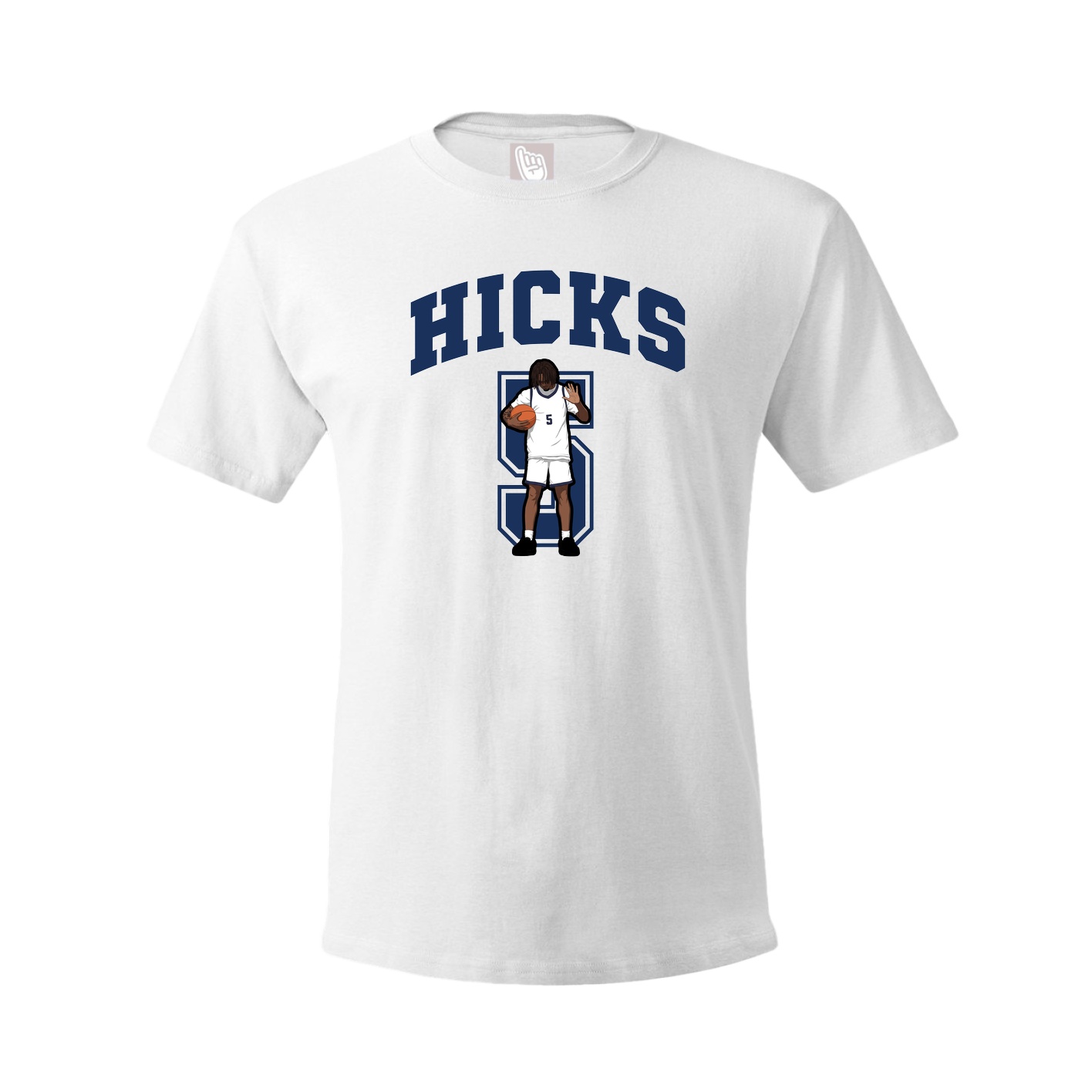 Youth Tee — Number in White