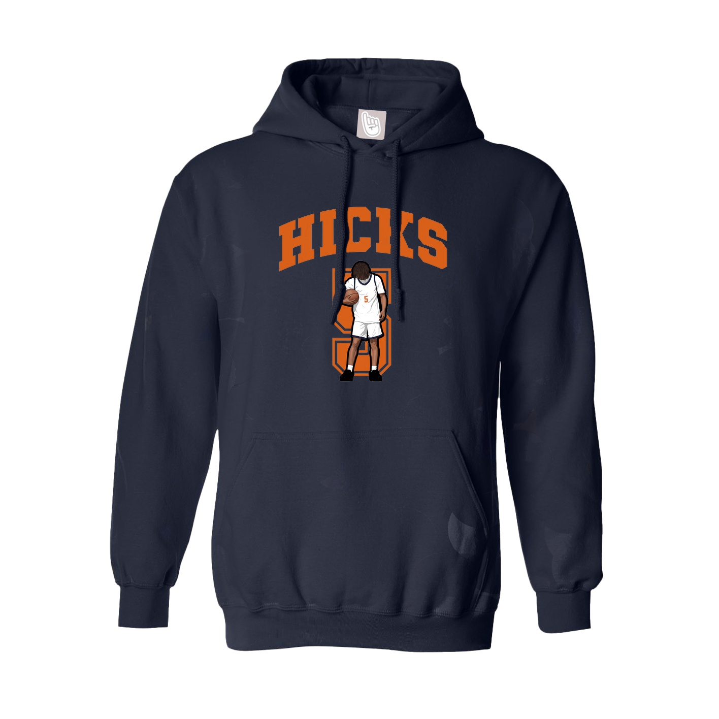 Hoodie — Number in Navy