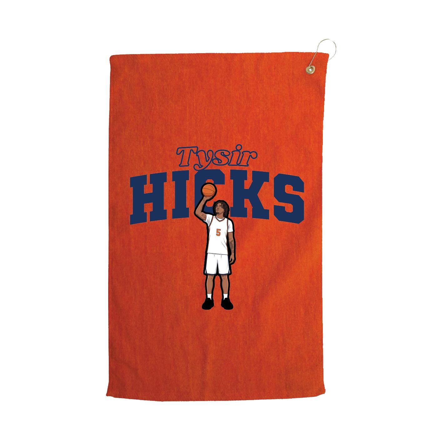 Golf Towel — Name Arch in Orange