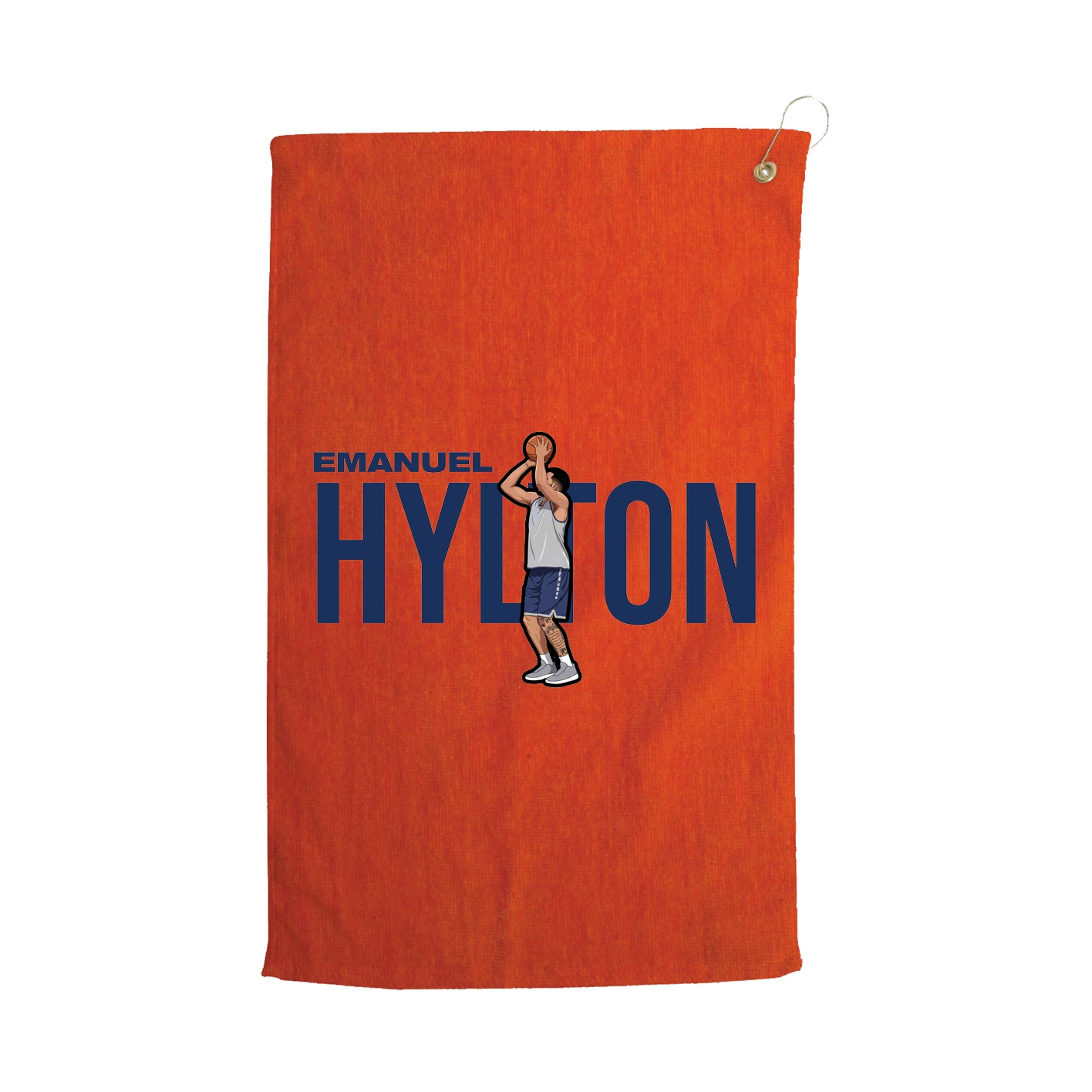 Golf Towel — Player Name in Orange