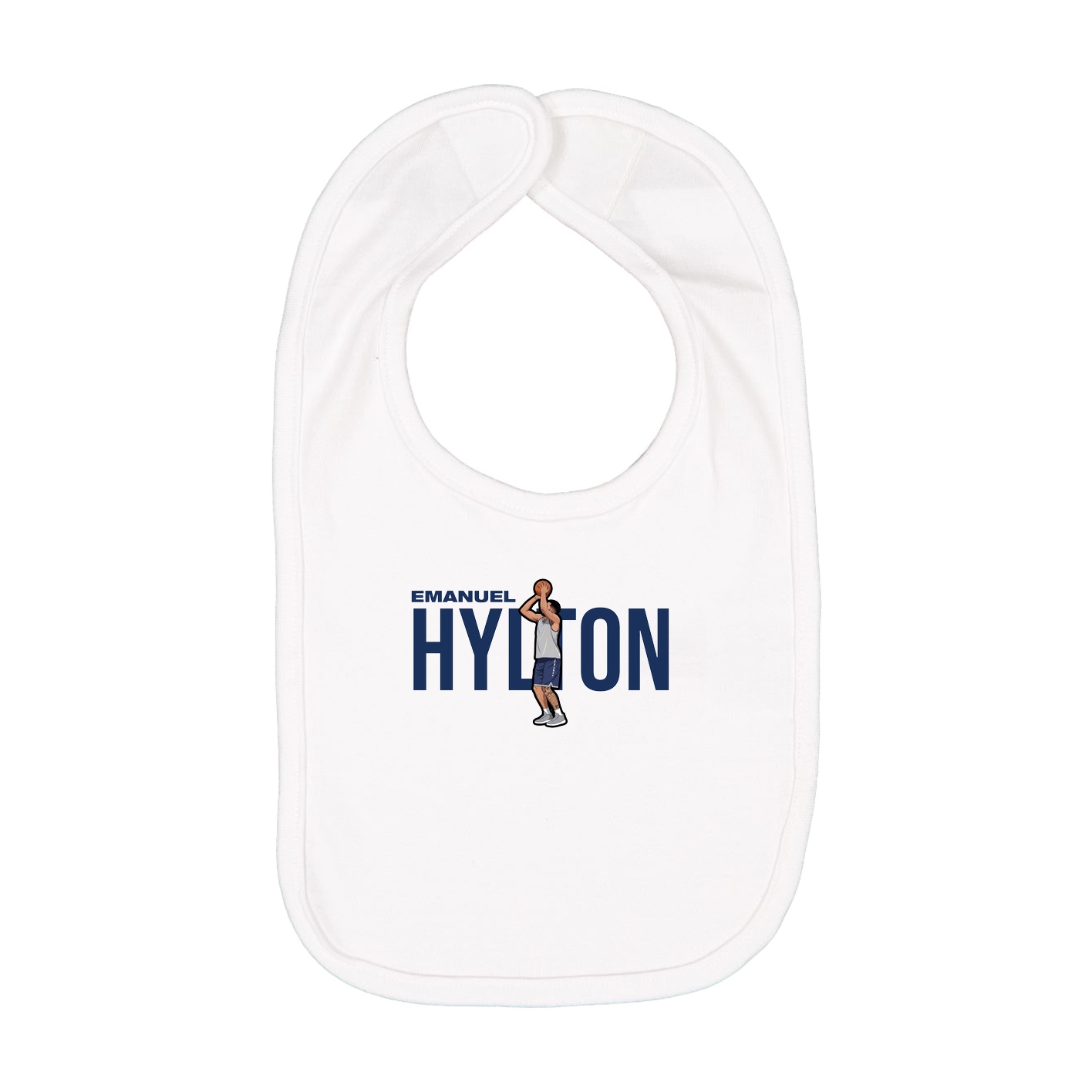 Infant Bib — Player Name in White