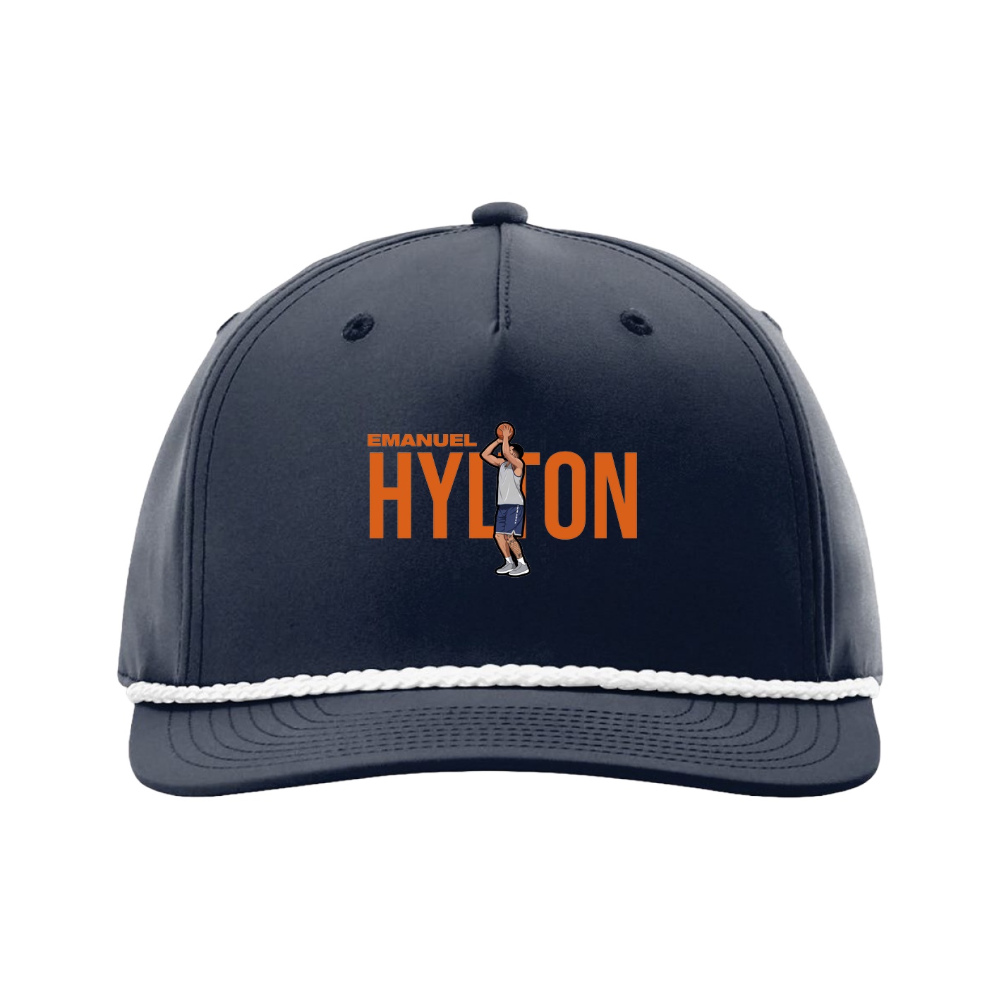 Five-Panel Classic Rope Cap — Player Name in Navy