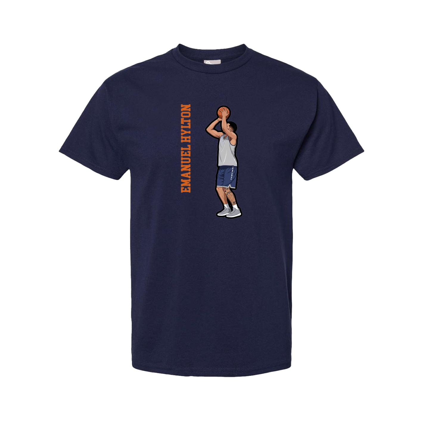 Tee — Name Vertical in Navy