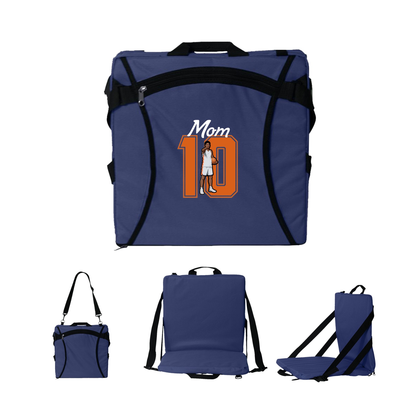 Folding Stadium Seat — Mothers Day Shirsey in Navy