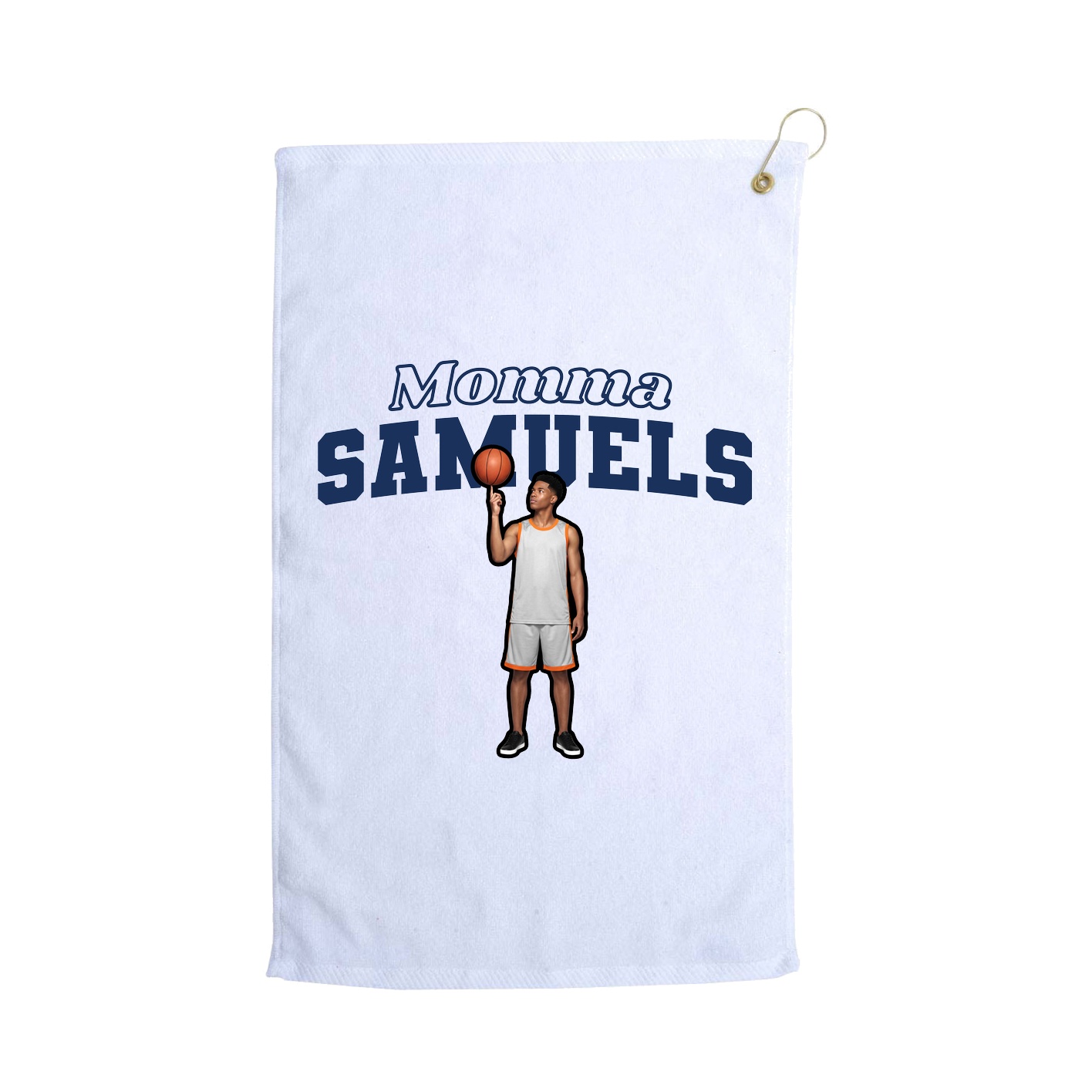 Golf Towel — Mothers Day Block in White