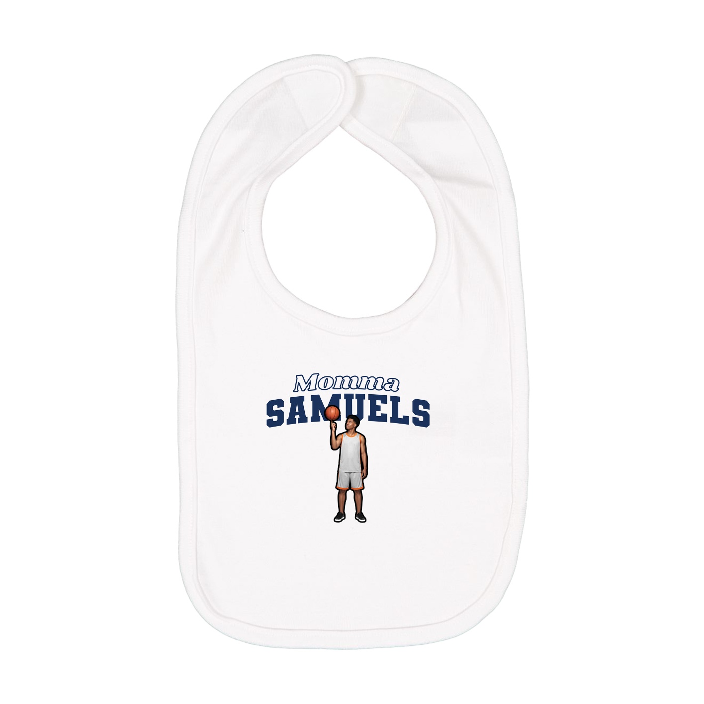 Infant Bib — Mothers Day Block in White
