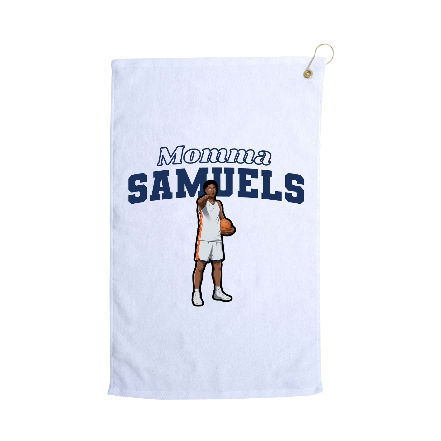 Golf Towel — Mothers Day Block in White