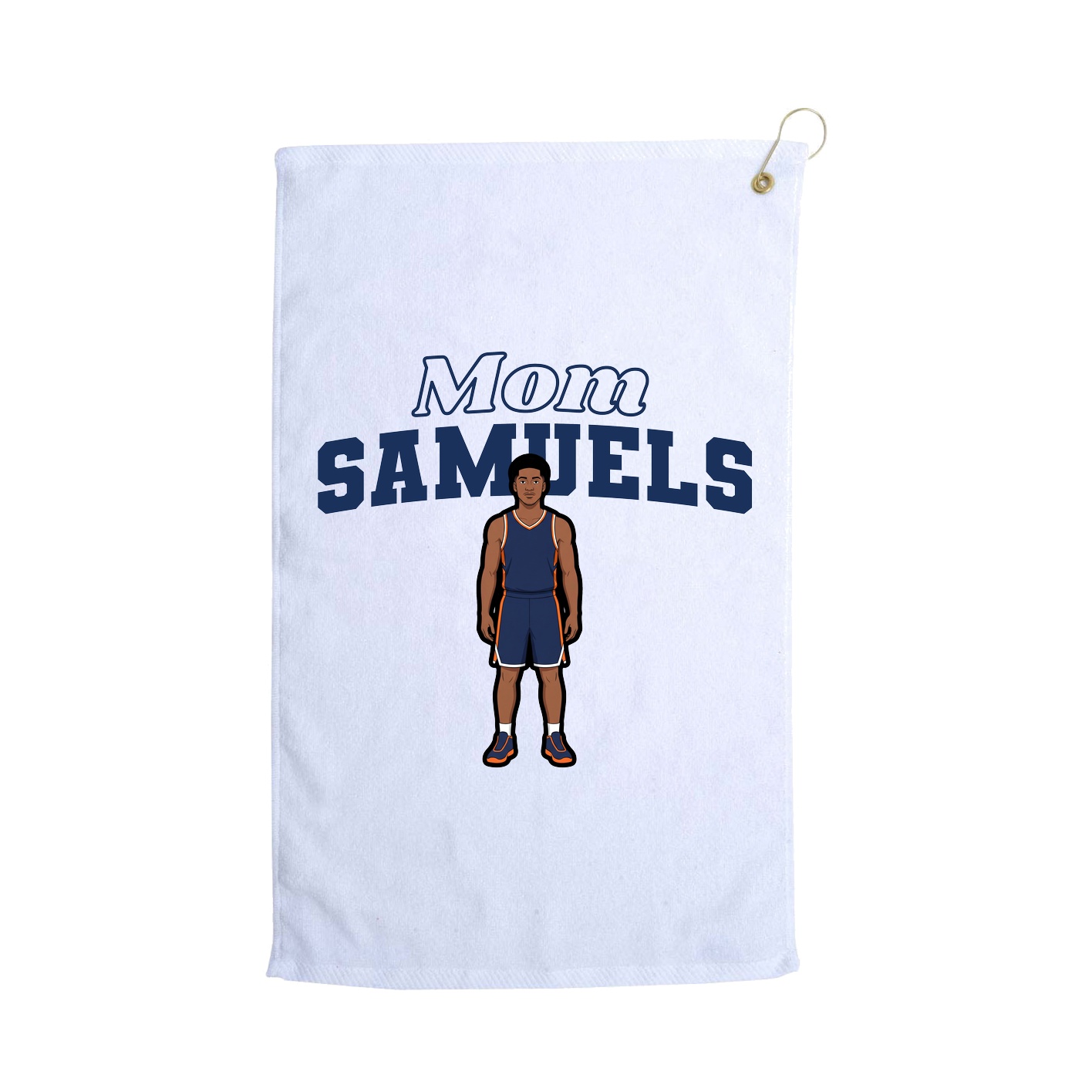 Golf Towel — Mothers Day Block in White