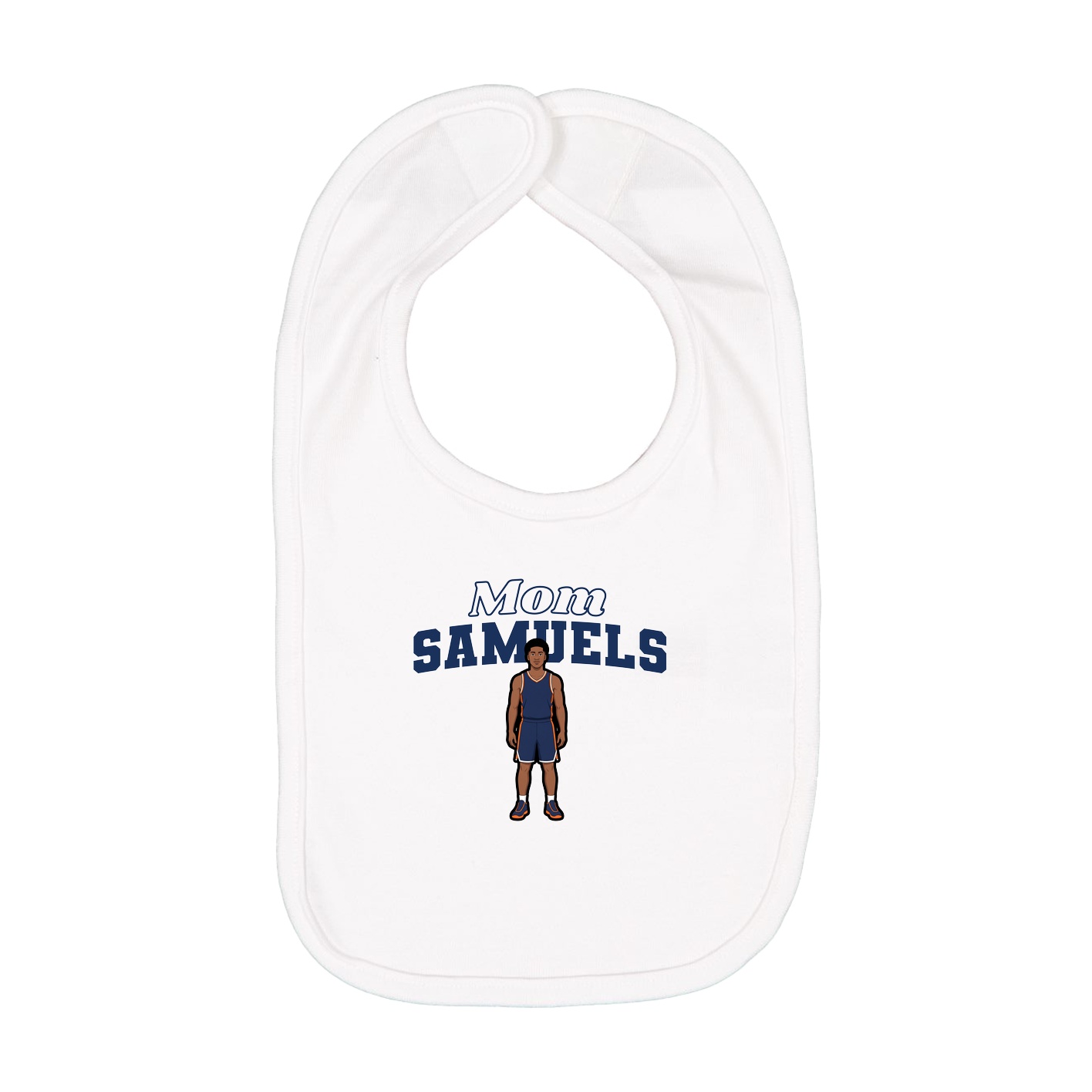 Infant Bib — Mothers Day Block in White