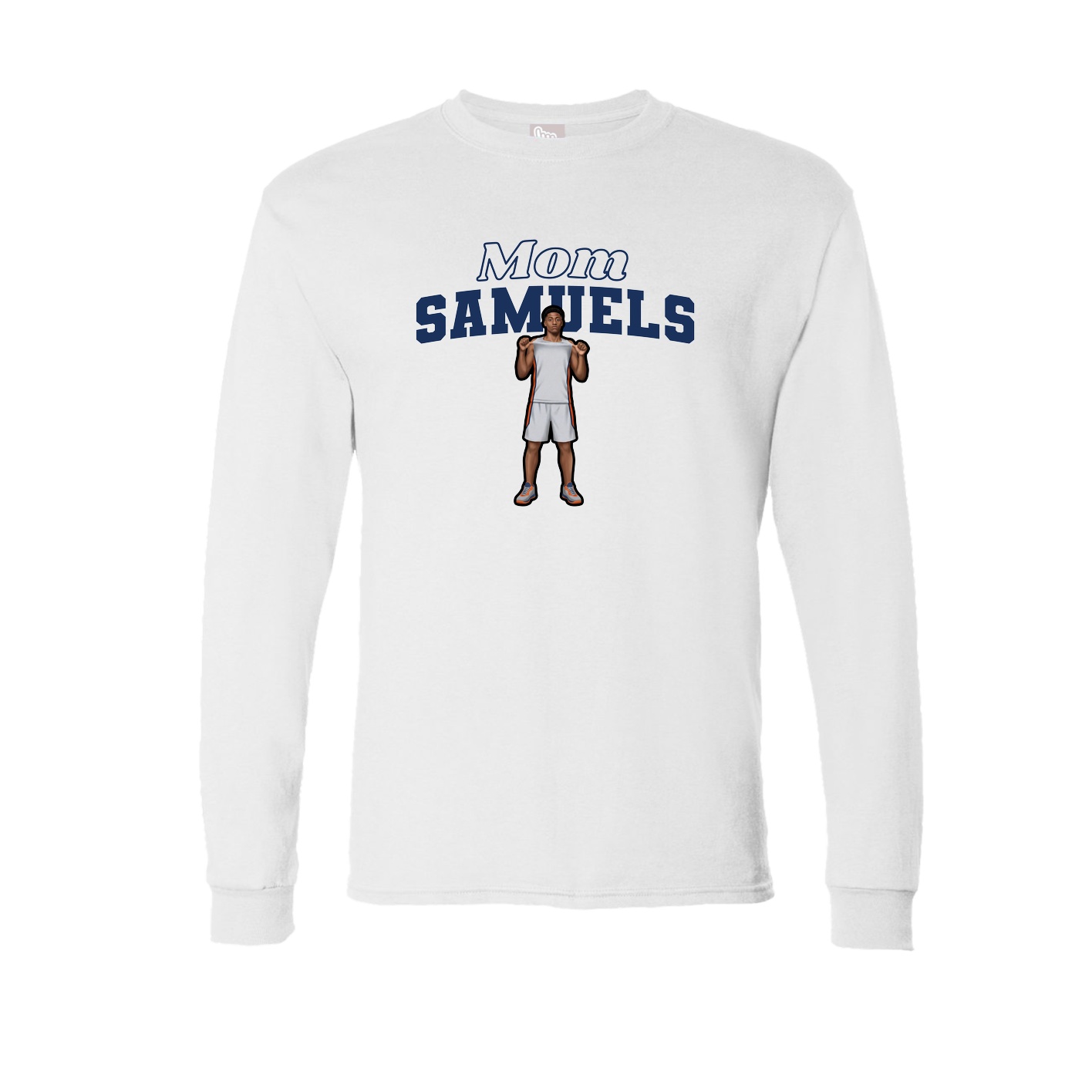Long Sleeve Tee — Mothers Day Block in White