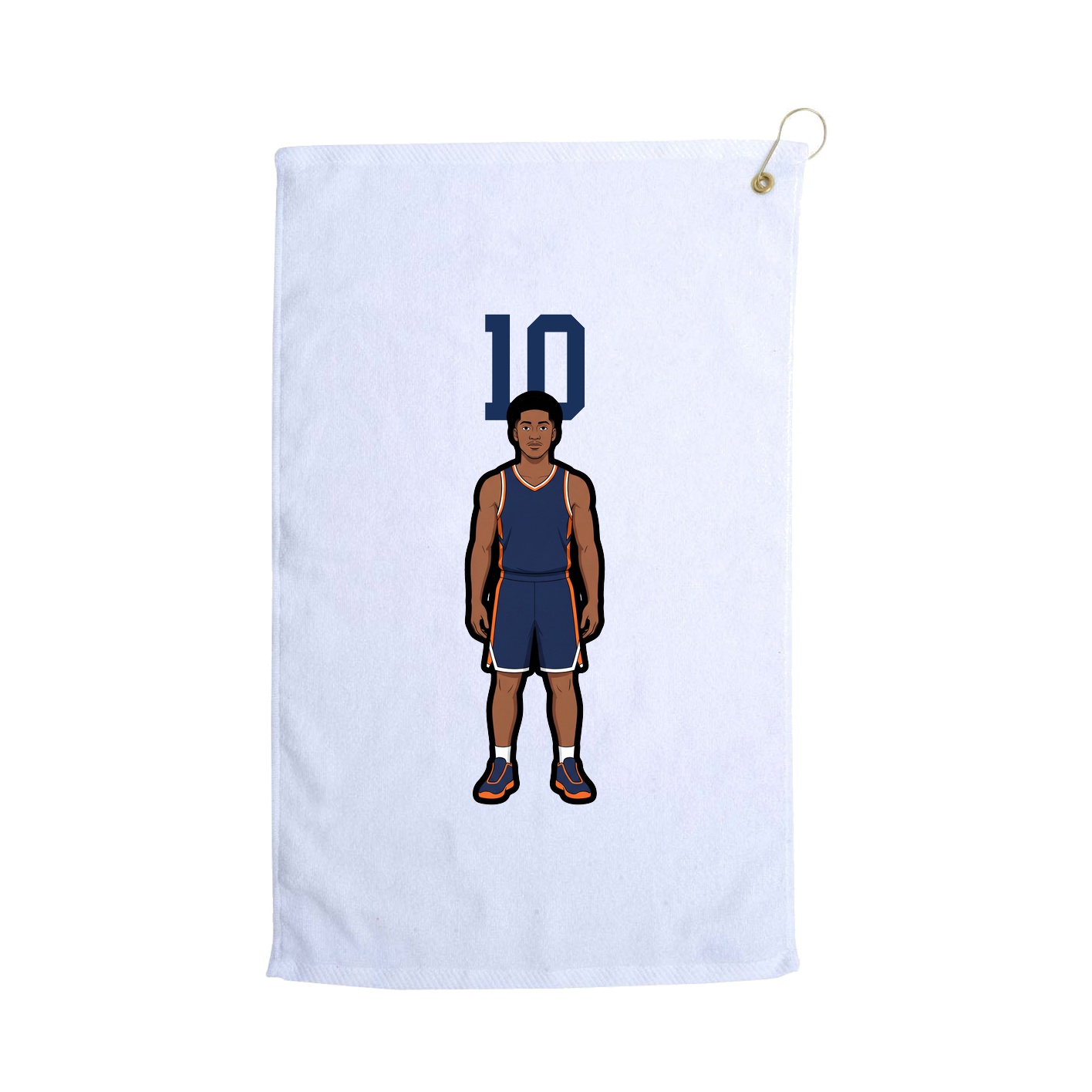 Golf Towel — Number Top in White