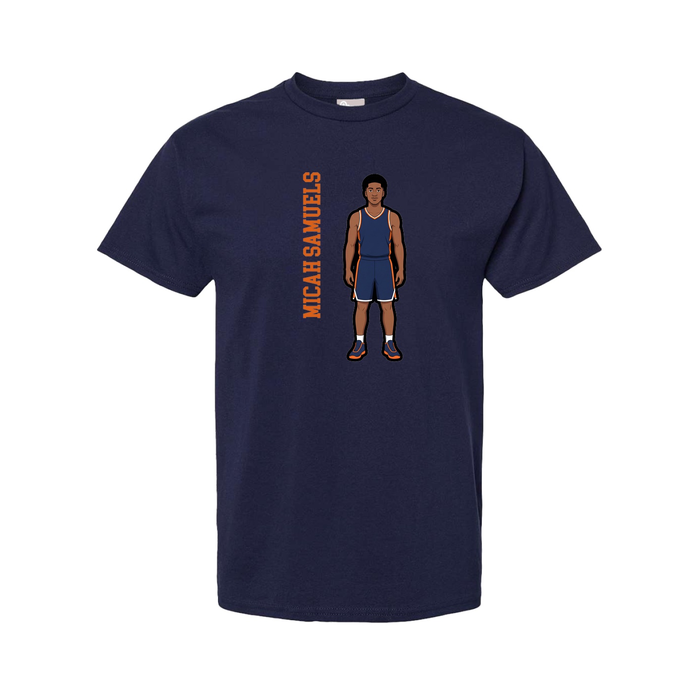 Tee — Name Vertical in Navy
