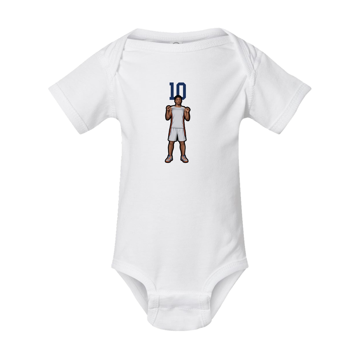Baby Onesie — Number Top in White