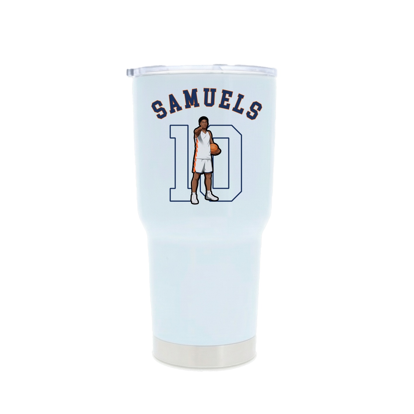 30oz Stainless Steel Tumbler — Shirsey Arch in White