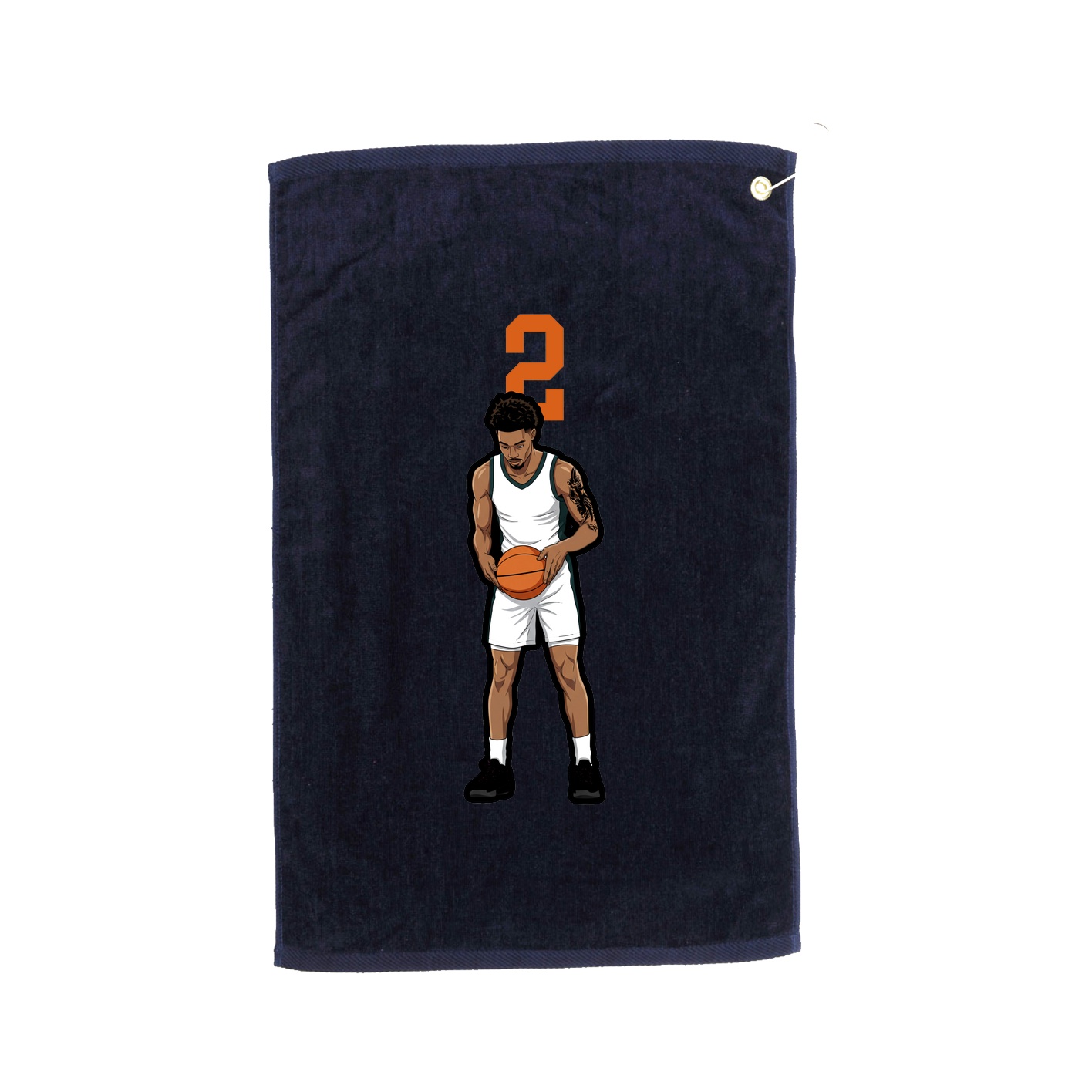Golf Towel — Number Top in Navy