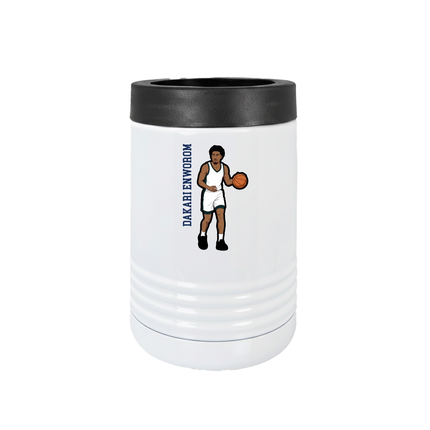 Beverage Holder — Name Vertical in White