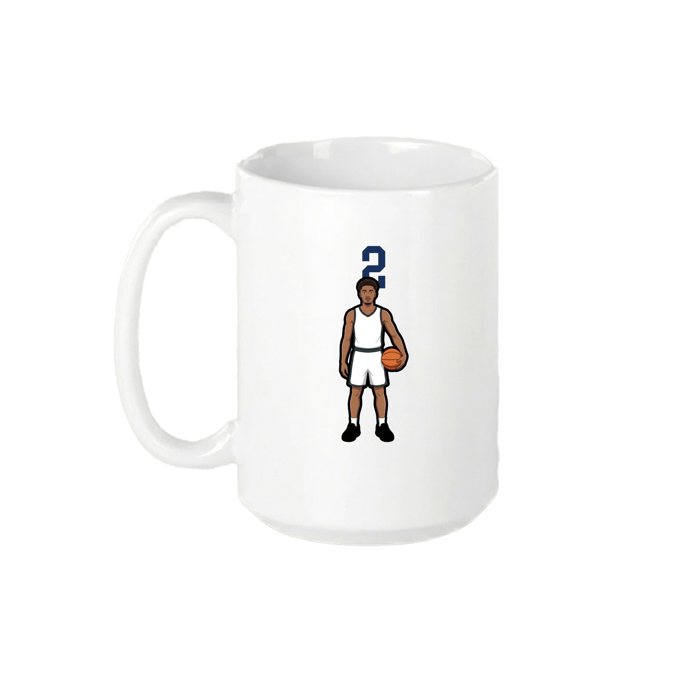 15oz Coffee Mug — Number Top in White