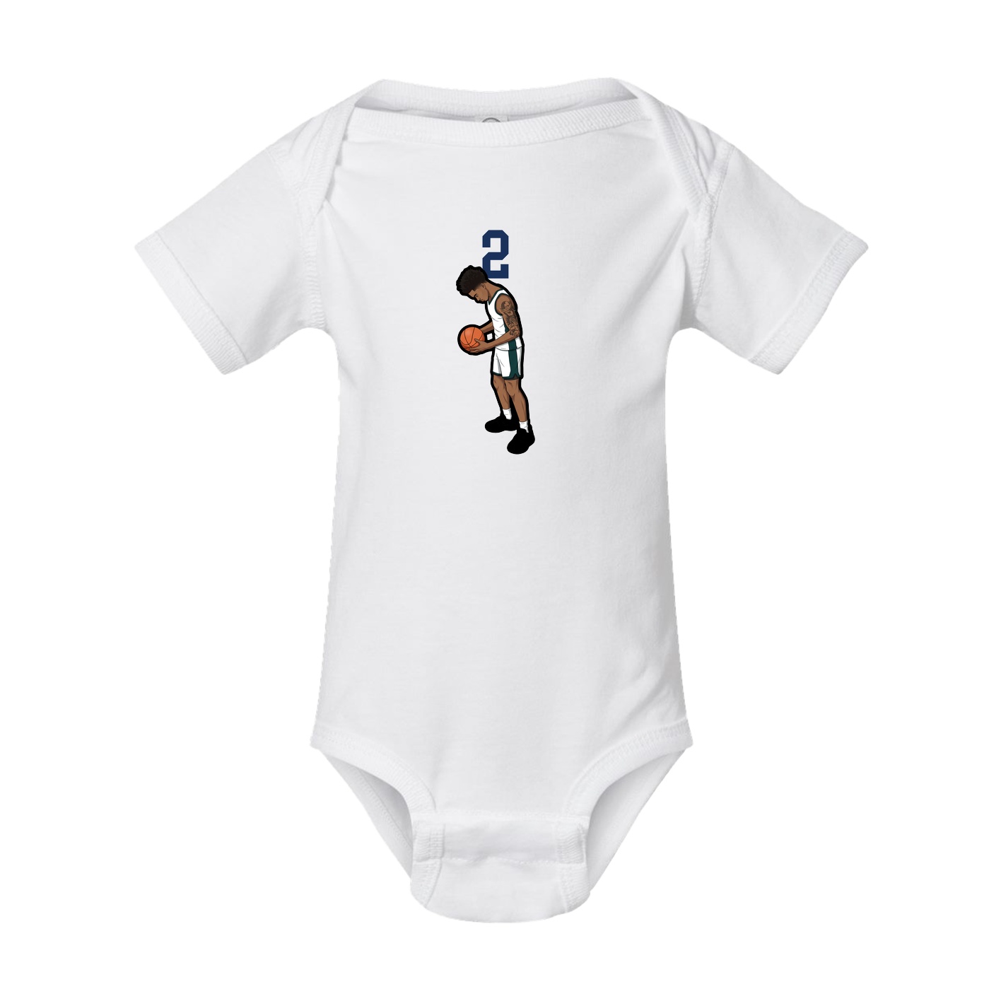Baby Onesie — Number Top in White