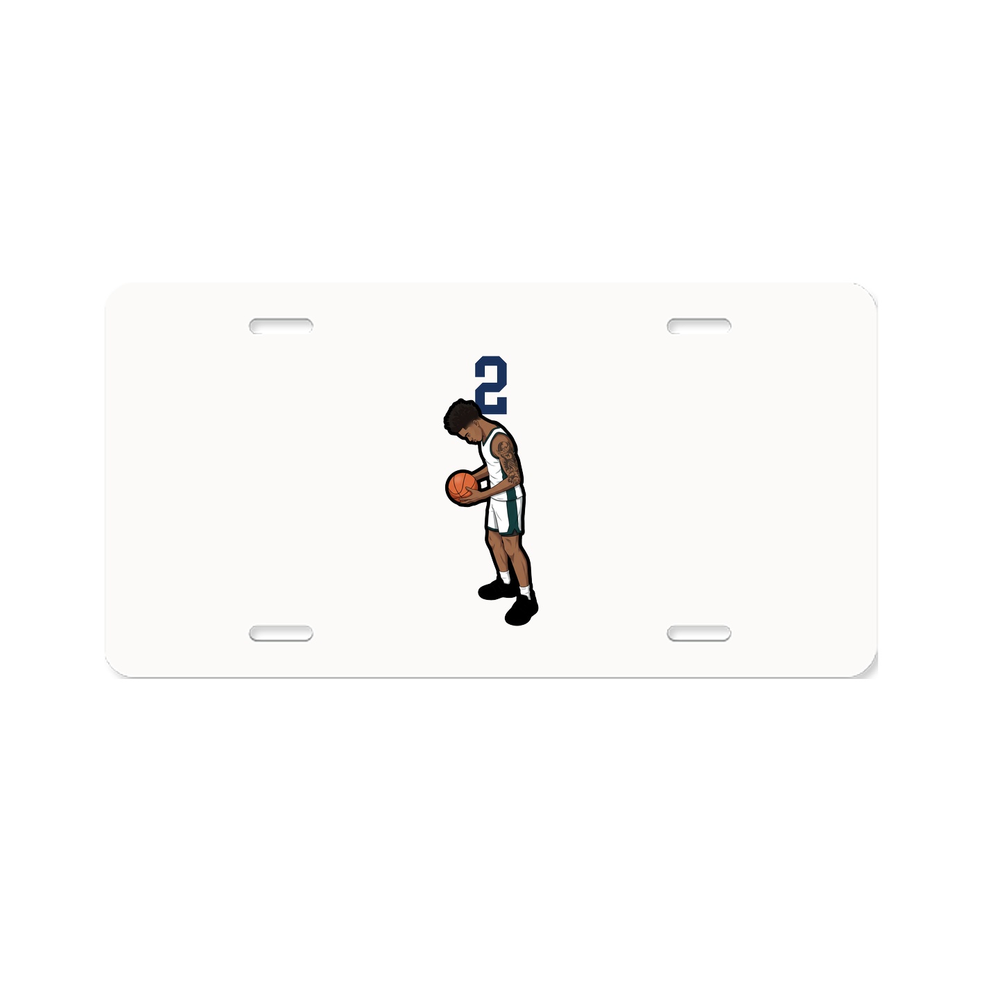 License Plate — Number Top in Classic