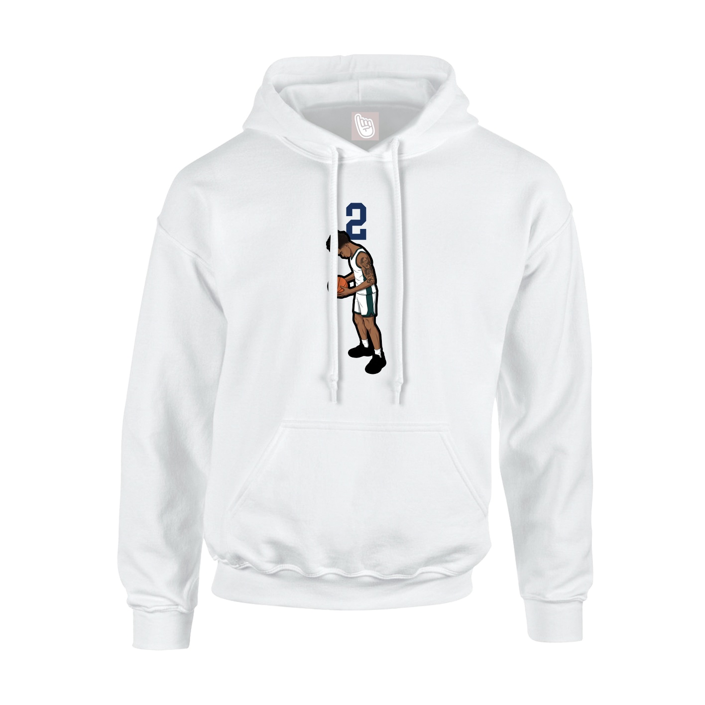 Hoodie — Number Top in White