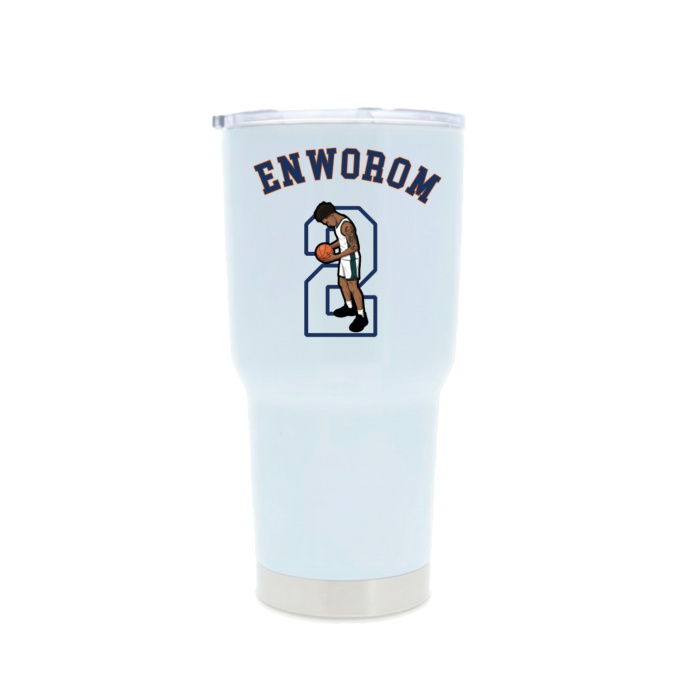 30oz Stainless Steel Tumbler — Shirsey Arch in White