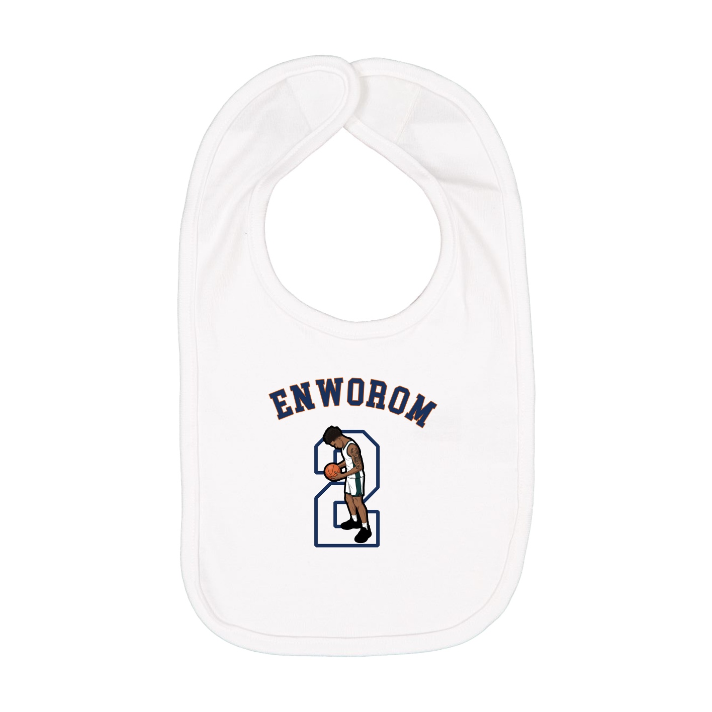 Infant Bib — Shirsey Arch in White