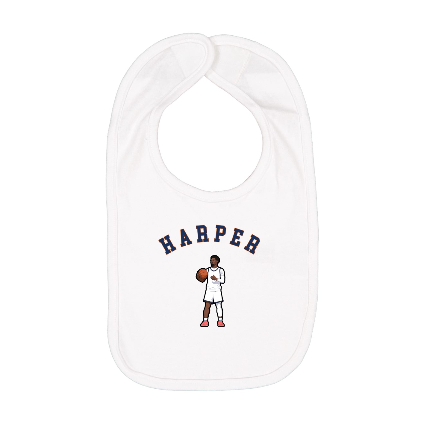 Infant Bib — Shirsey Arch in White