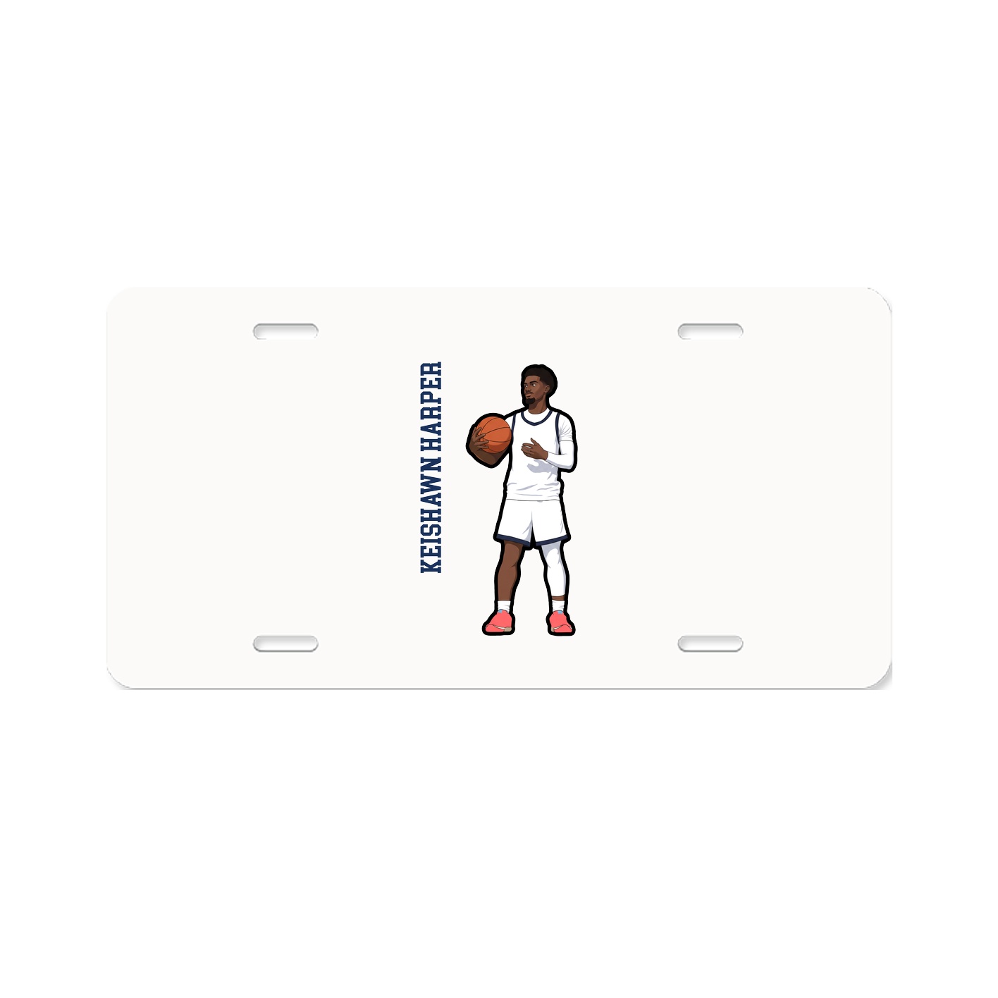 License Plate — Name Vertical in Classic