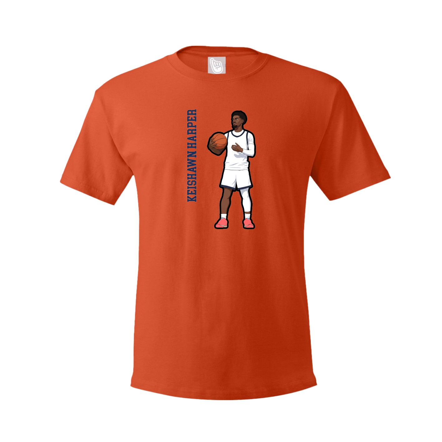Tee — Name Vertical in Orange