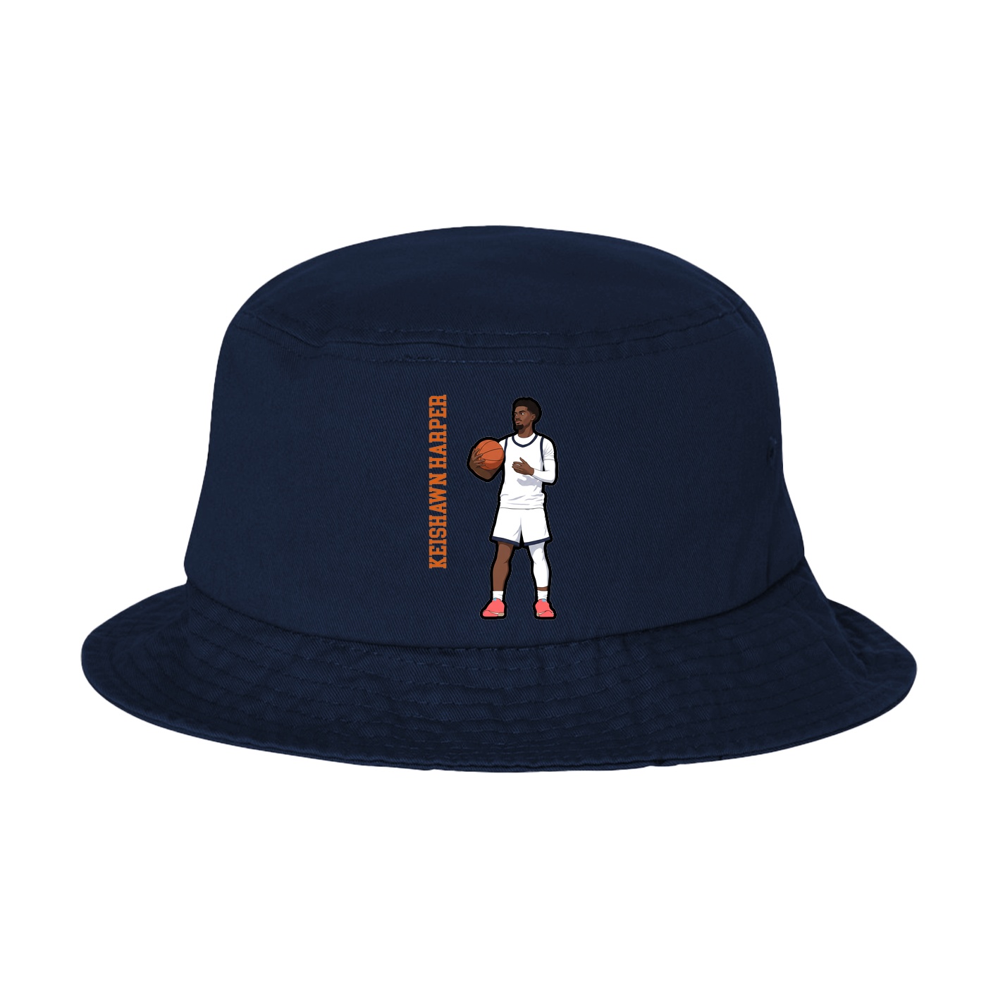 Bucket Cap — Name Vertical in Navy