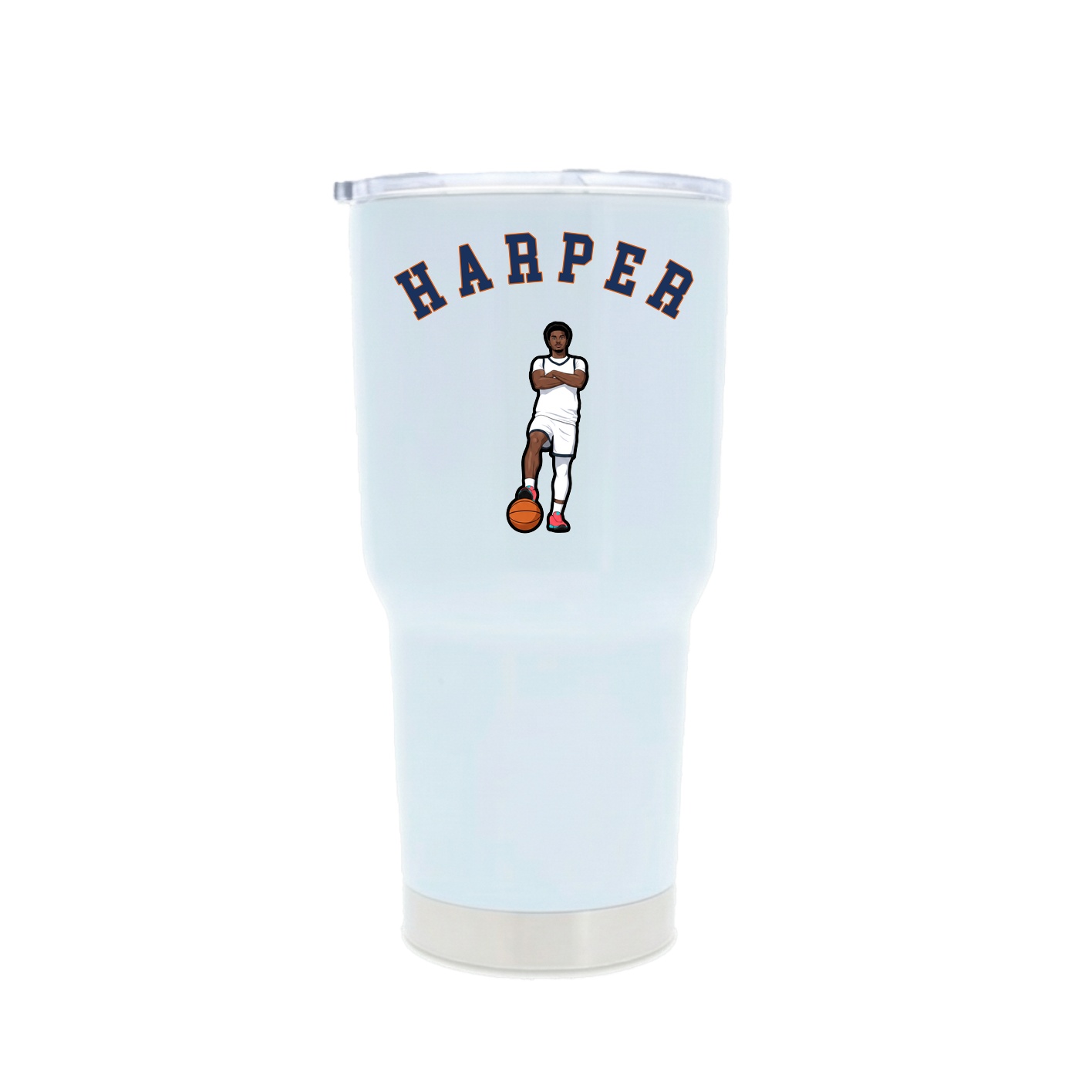30oz Stainless Steel Tumbler — Shirsey Arch in White