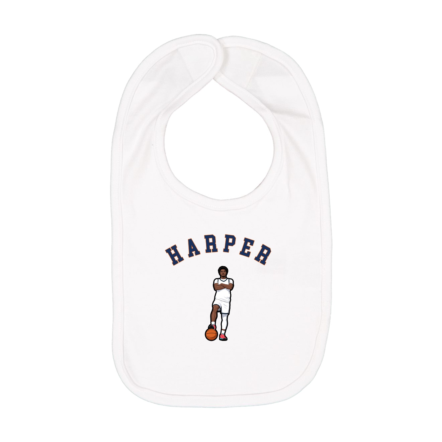 Infant Bib — Shirsey Arch in White