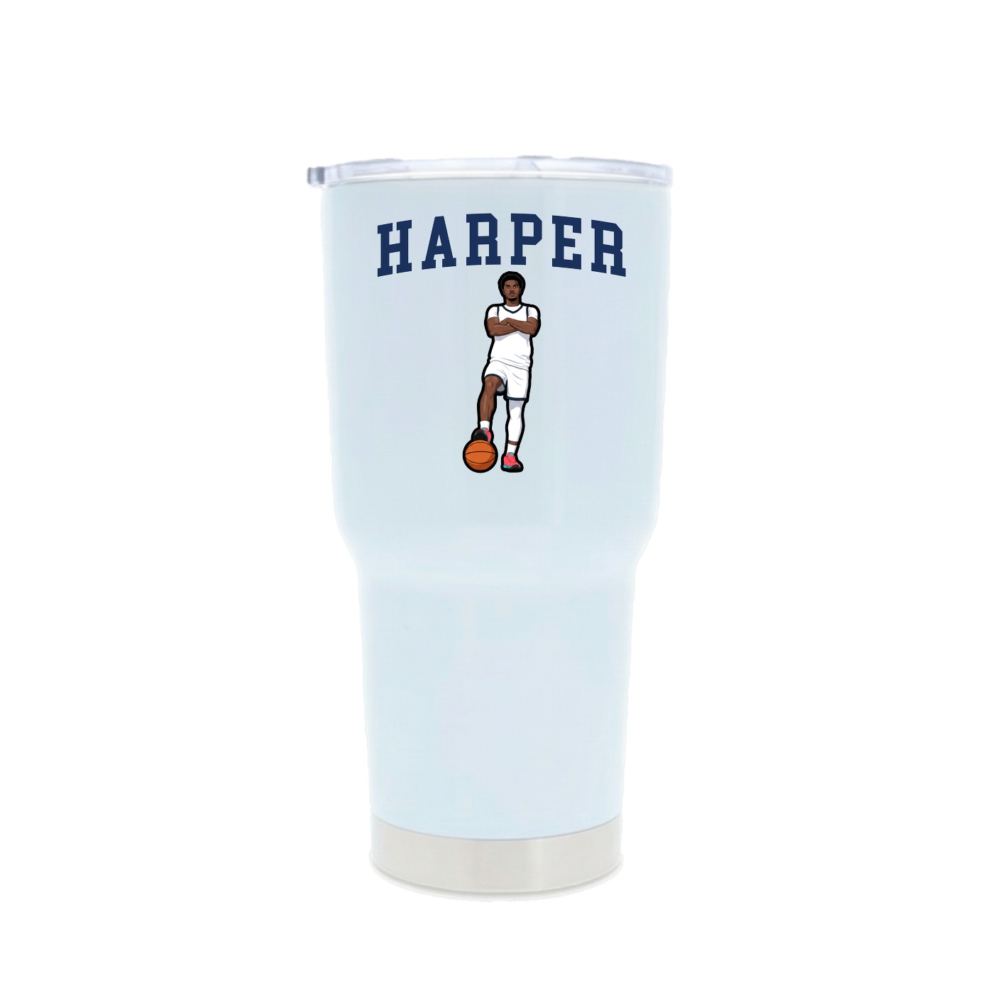30oz Stainless Steel Tumbler — Shirsey in White