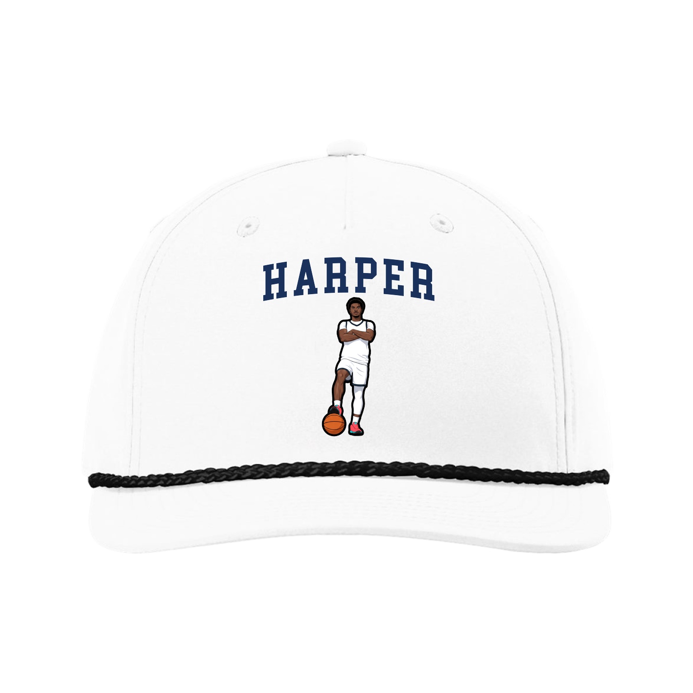 Five-Panel Classic Rope Cap — Shirsey in White