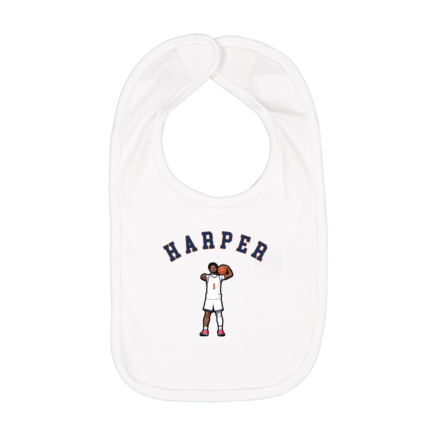 Infant Bib — Shirsey Arch in White