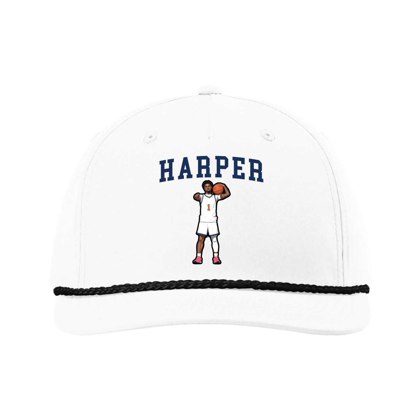 Five-Panel Classic Rope Cap — Shirsey in White