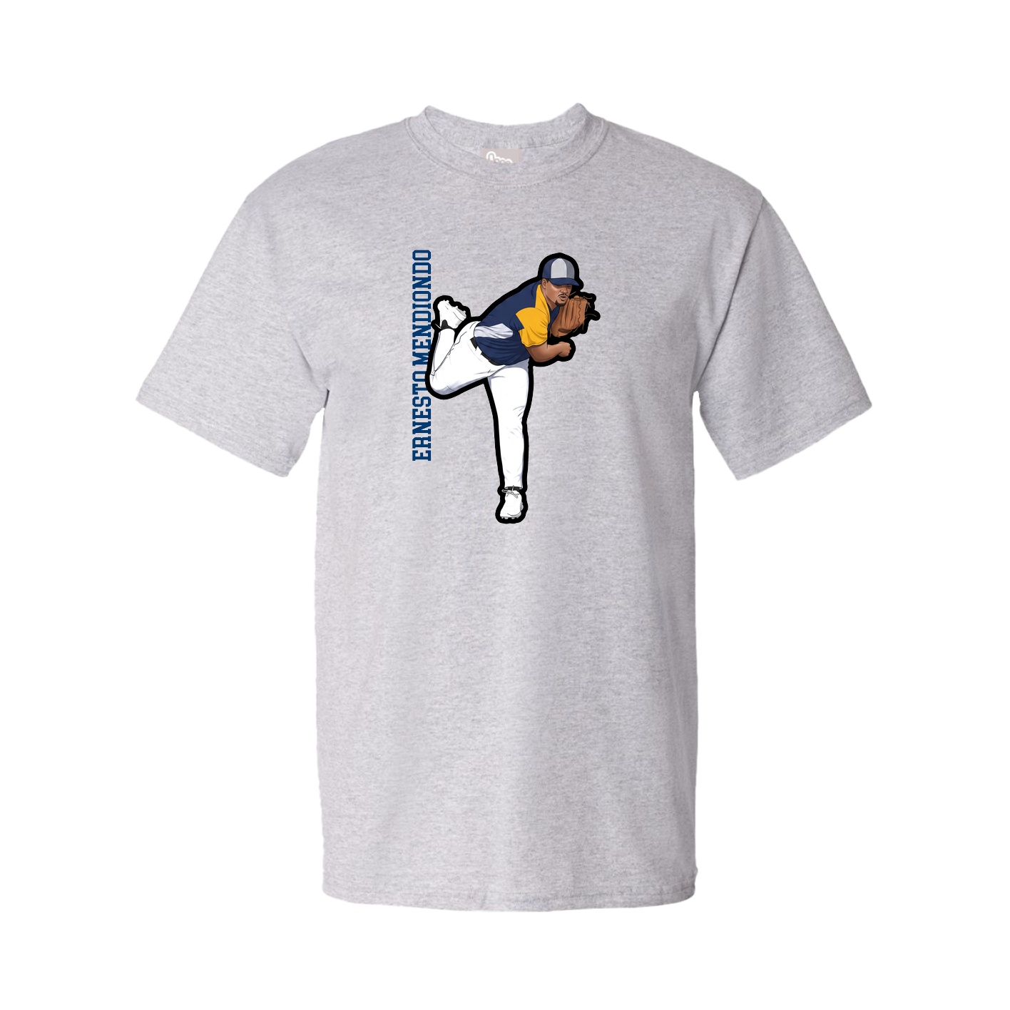 Tee — Name Vertical in Grey