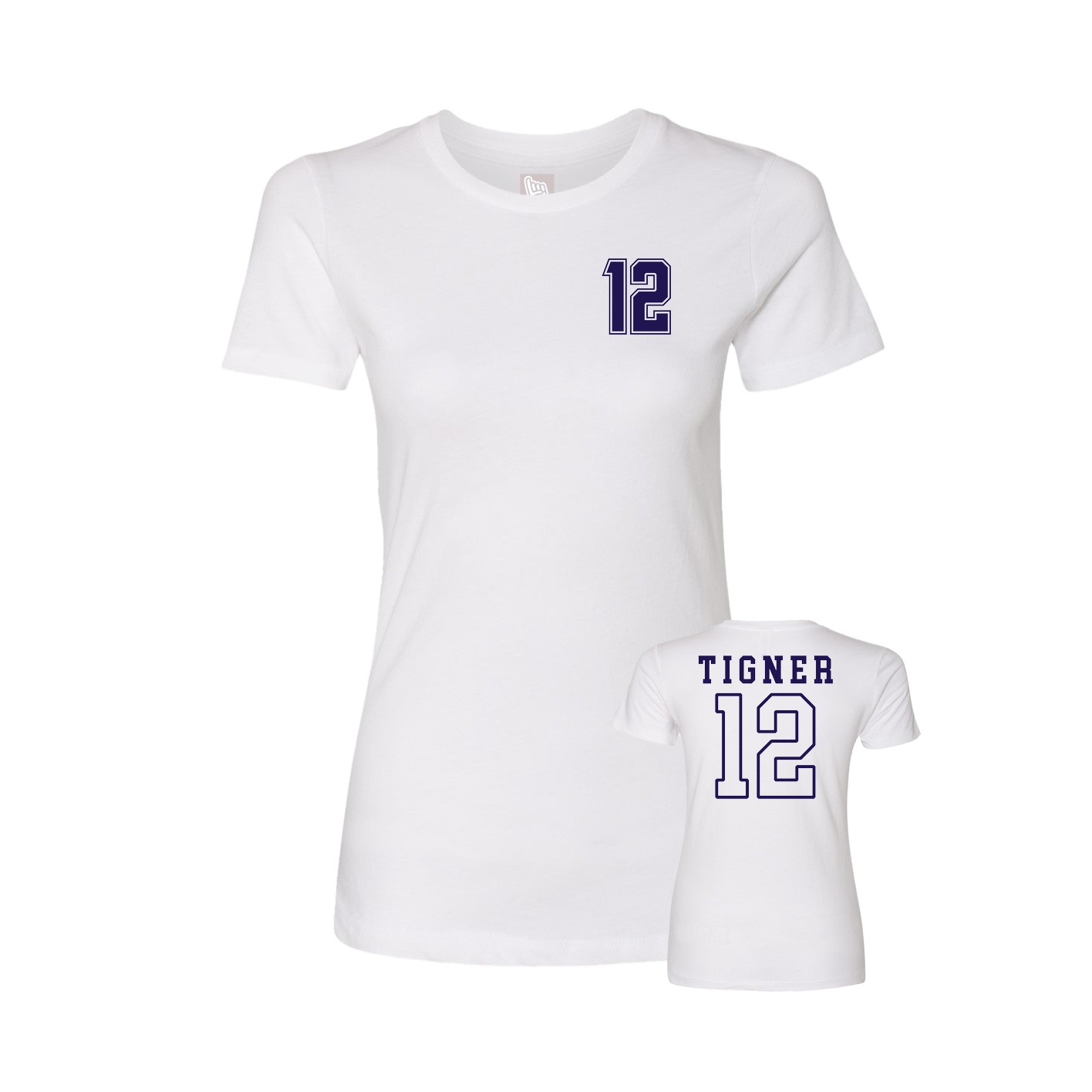 Womens Tee — Chest Back in White