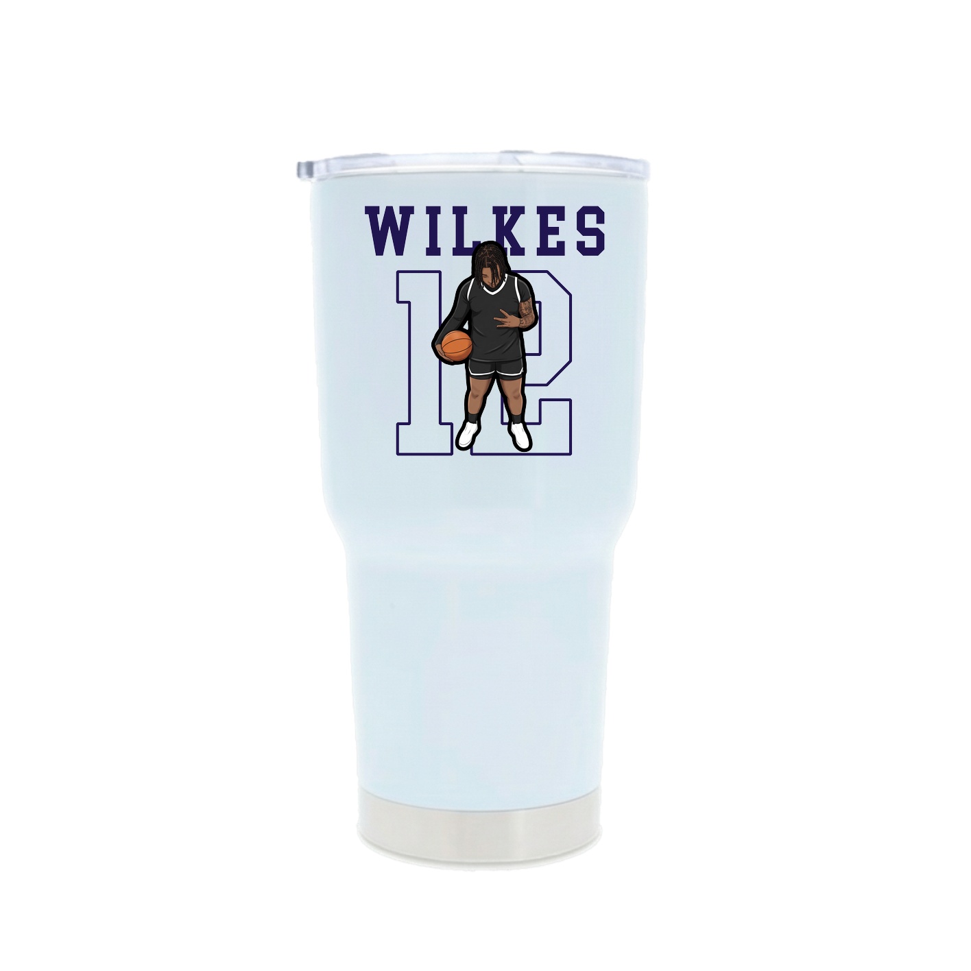 30oz Stainless Steel Tumbler — Shirsey in White