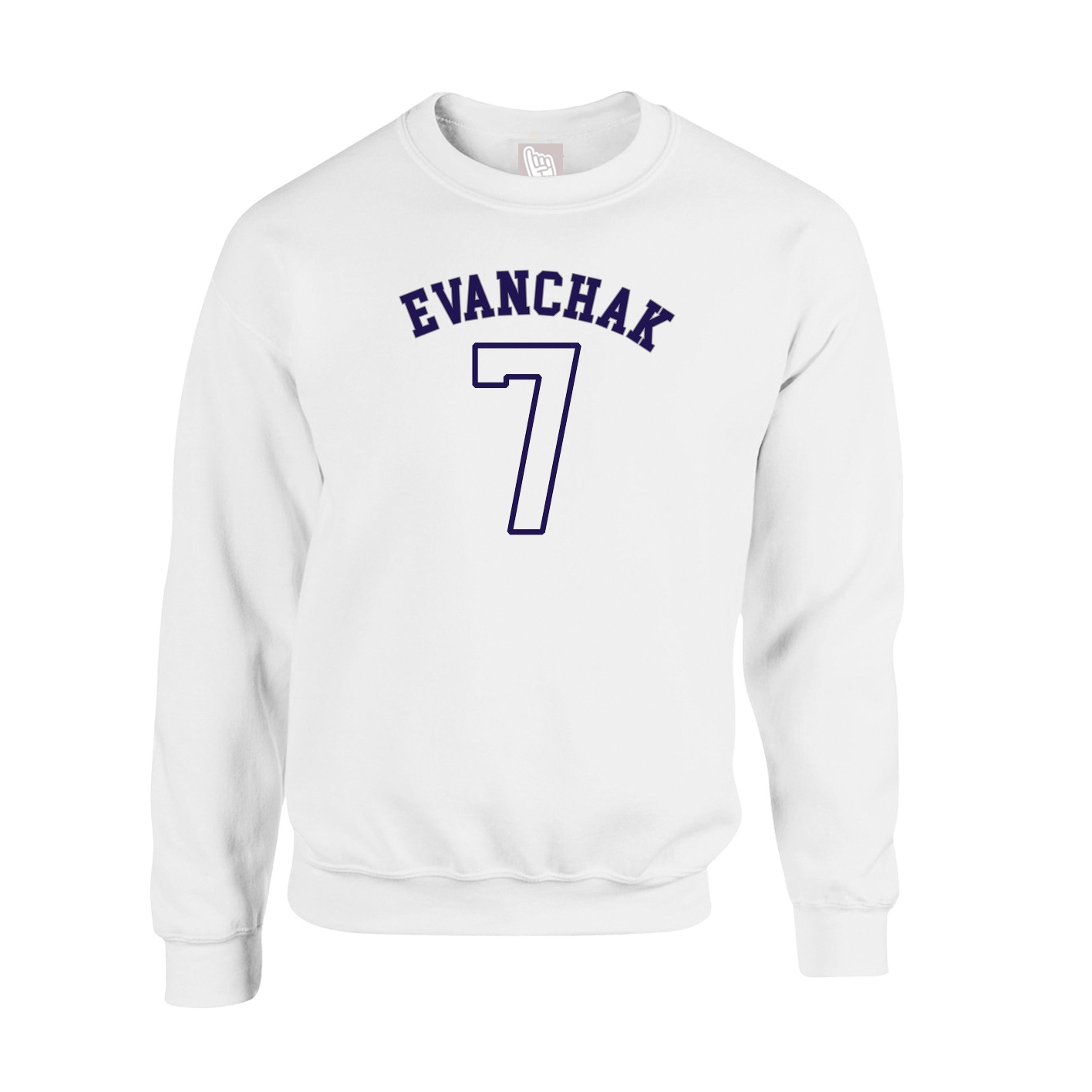 Fleece Crew — Shirsey Arch in White