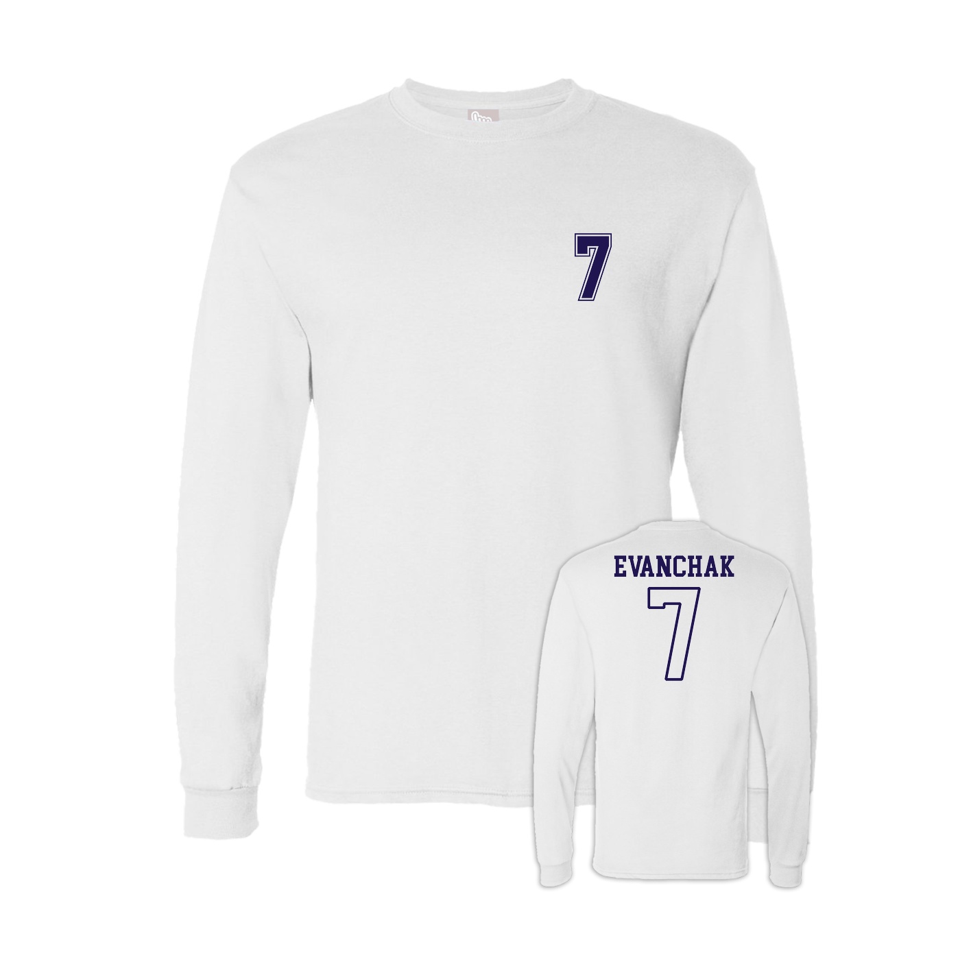 Long Sleeve Tee — Chest Back in White