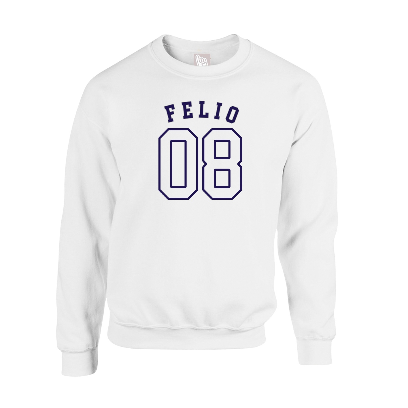 Fleece Crew — Shirsey Arch in White