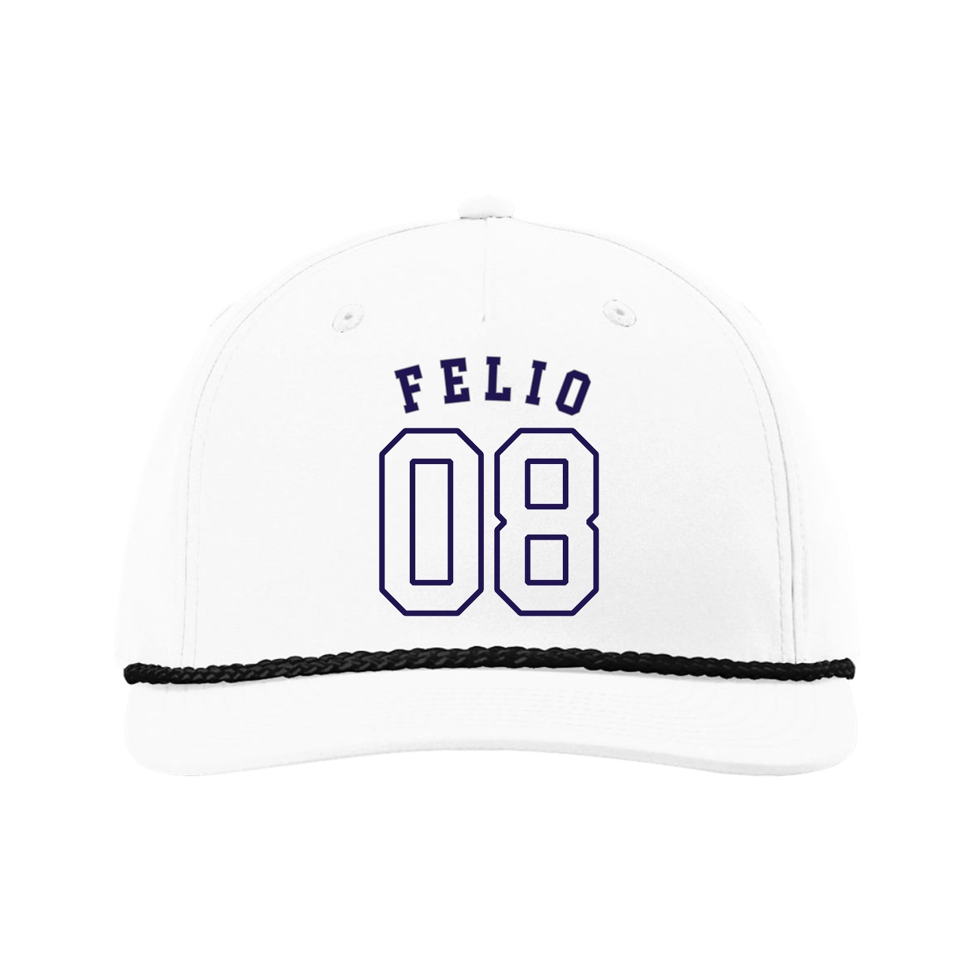 Five-Panel Classic Rope Cap — Shirsey Arch in White