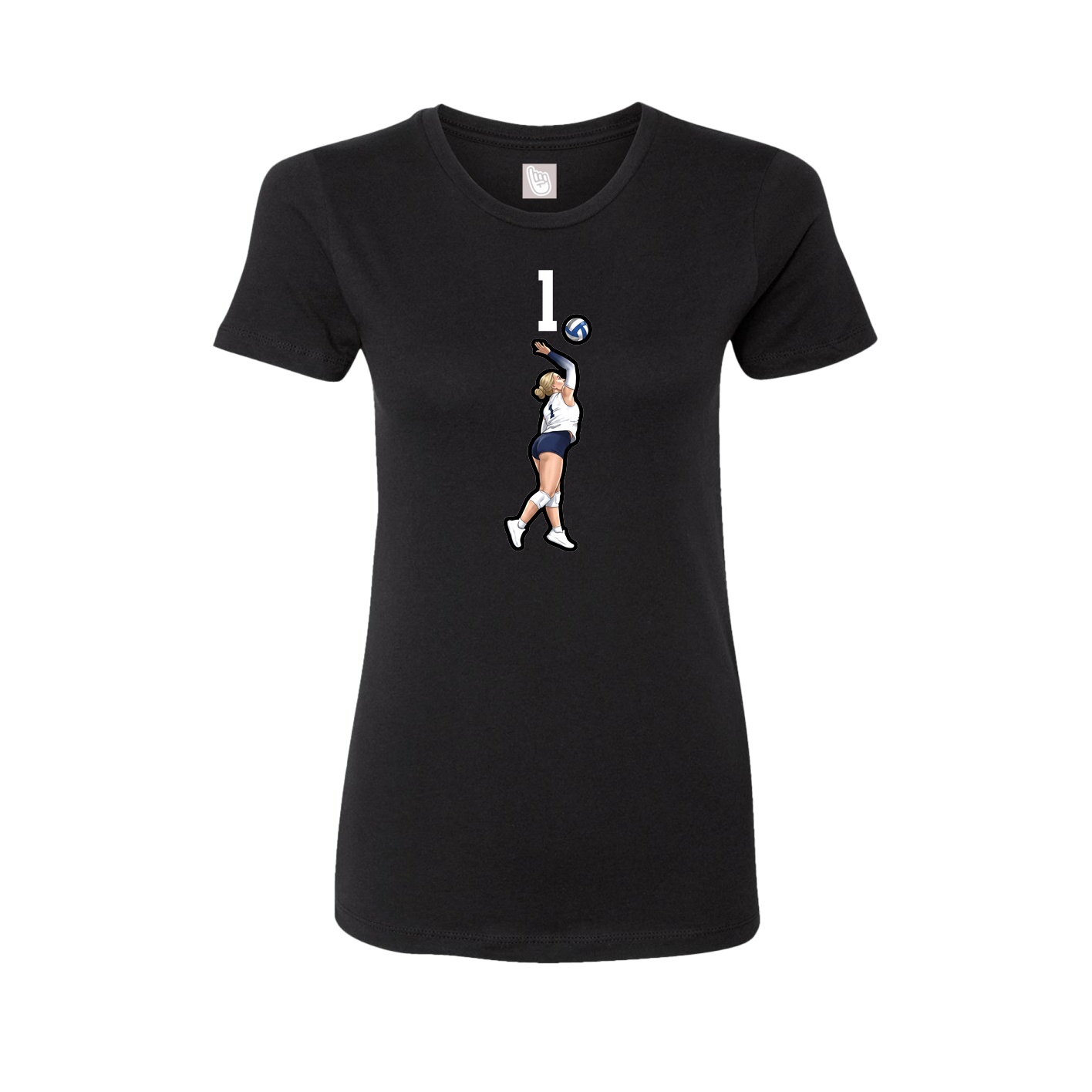 Womens Tee — Number Top in Black