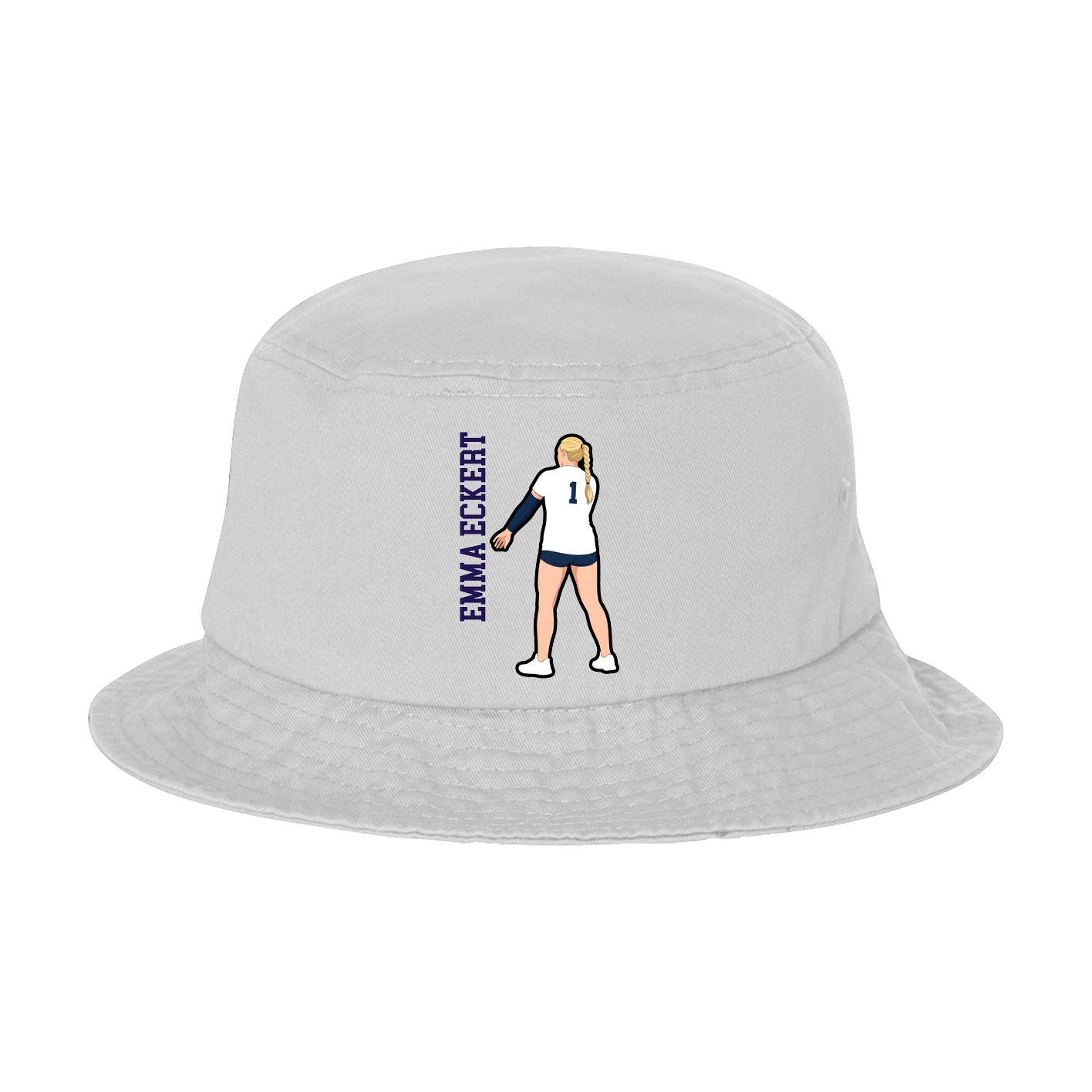 Bucket Cap — Name Vertical in White