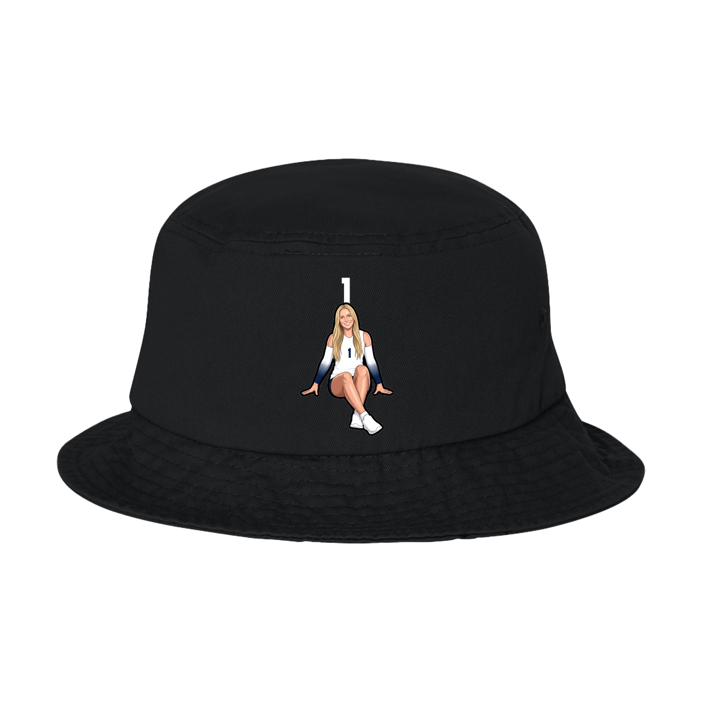 Bucket Cap — Number Top in Black