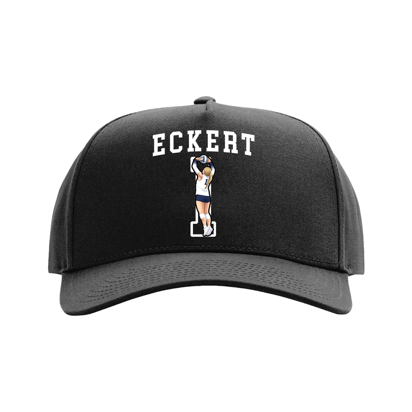 Full Fabric Five-Panel Champ Cap — Shirsey in Black