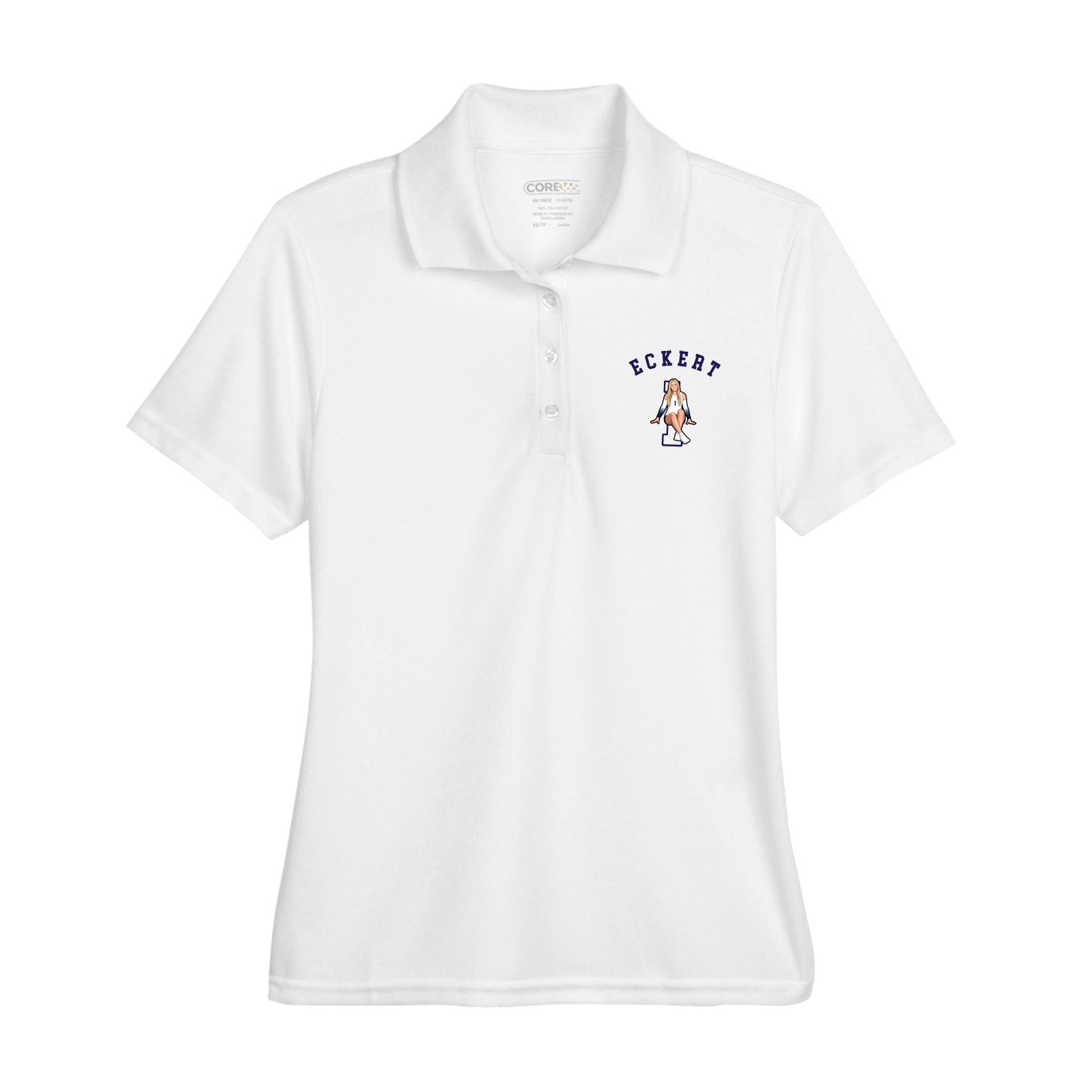 Womens Performance Polo — Shirsey Arch in White